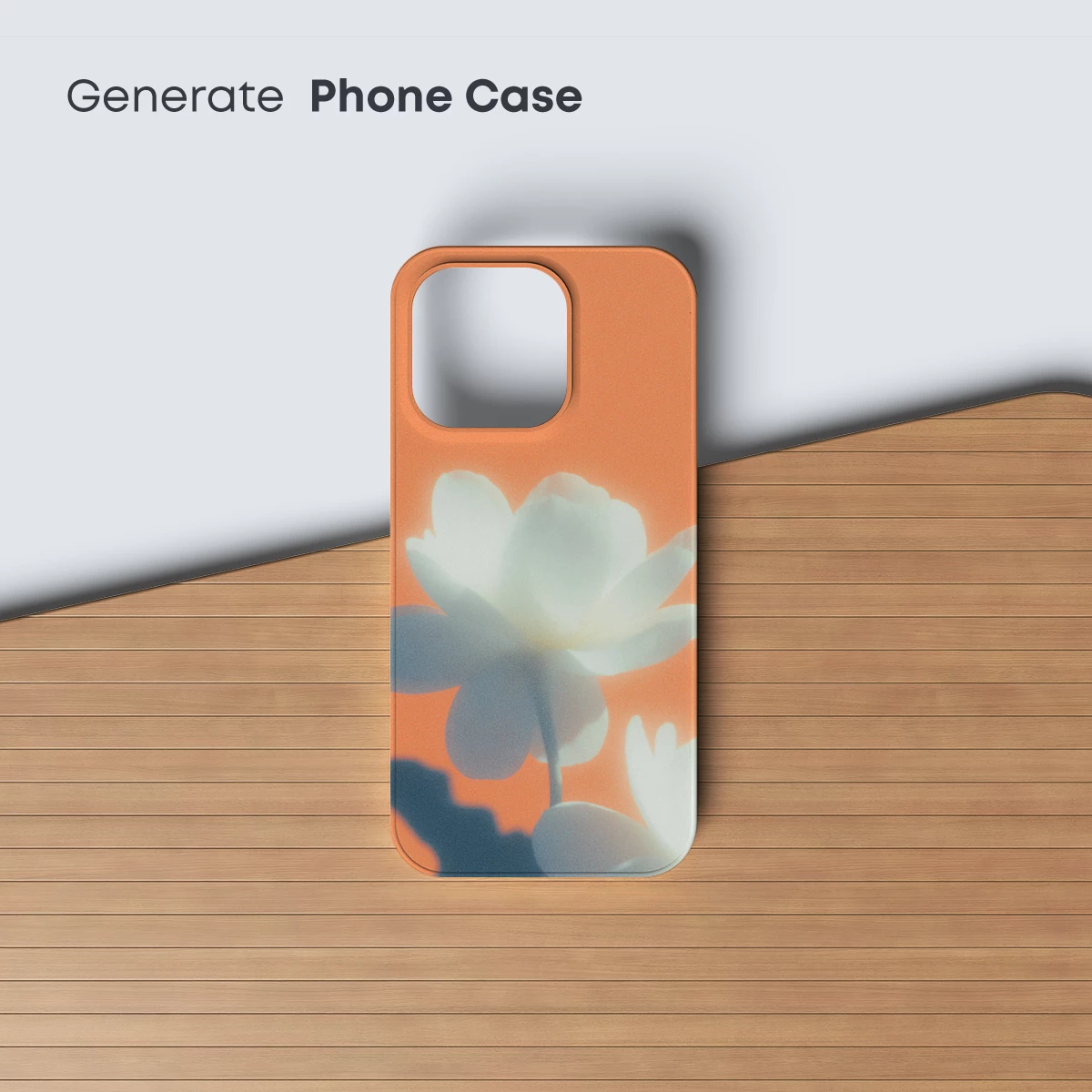 Ethereal Bloom: White Flower Against Coral Hue - Image 3