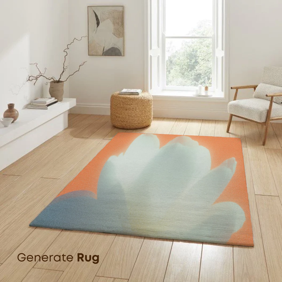 Ethereal Bloom: White Flower Against Coral Hue - Image 6