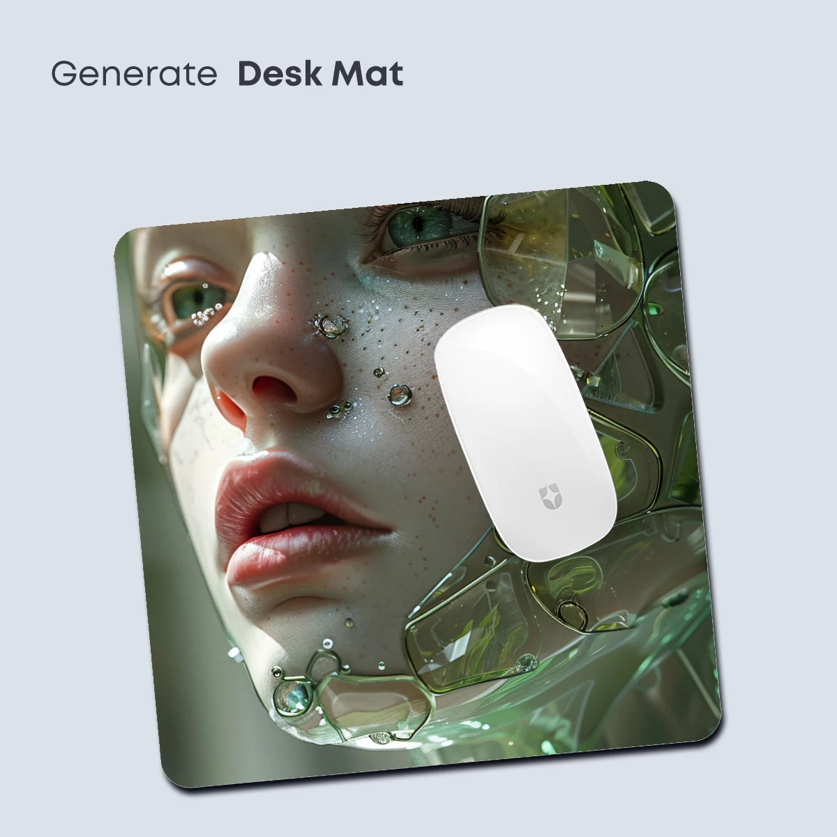 Futuristic Glass Portrait: Ethereal Beauty in Shattered Reflections - Image 4