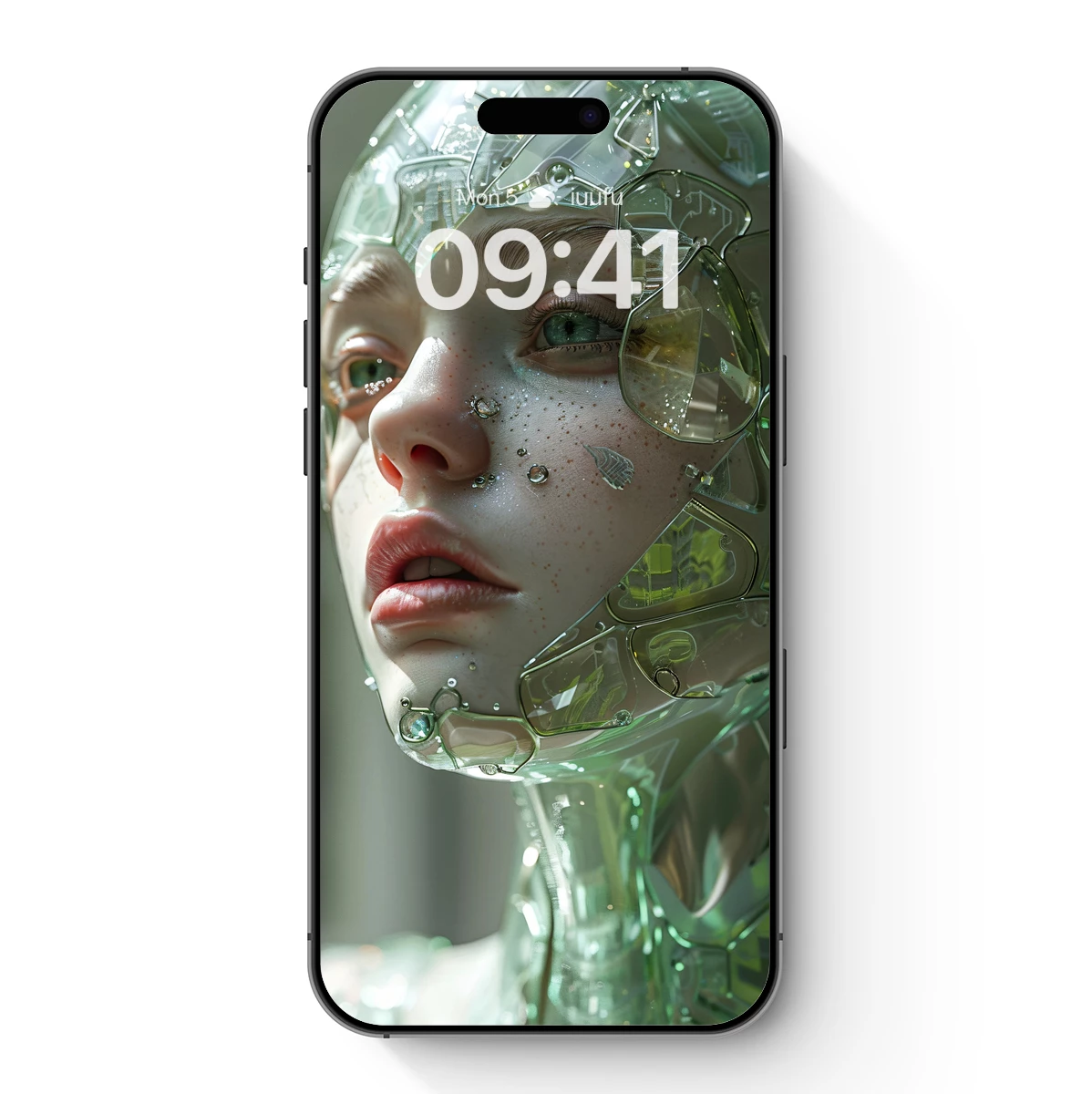 Futuristic Glass Portrait: Ethereal Beauty in Shattered Reflections Futuristic Glass Portrait: Ethereal Beauty in Shattered Reflections