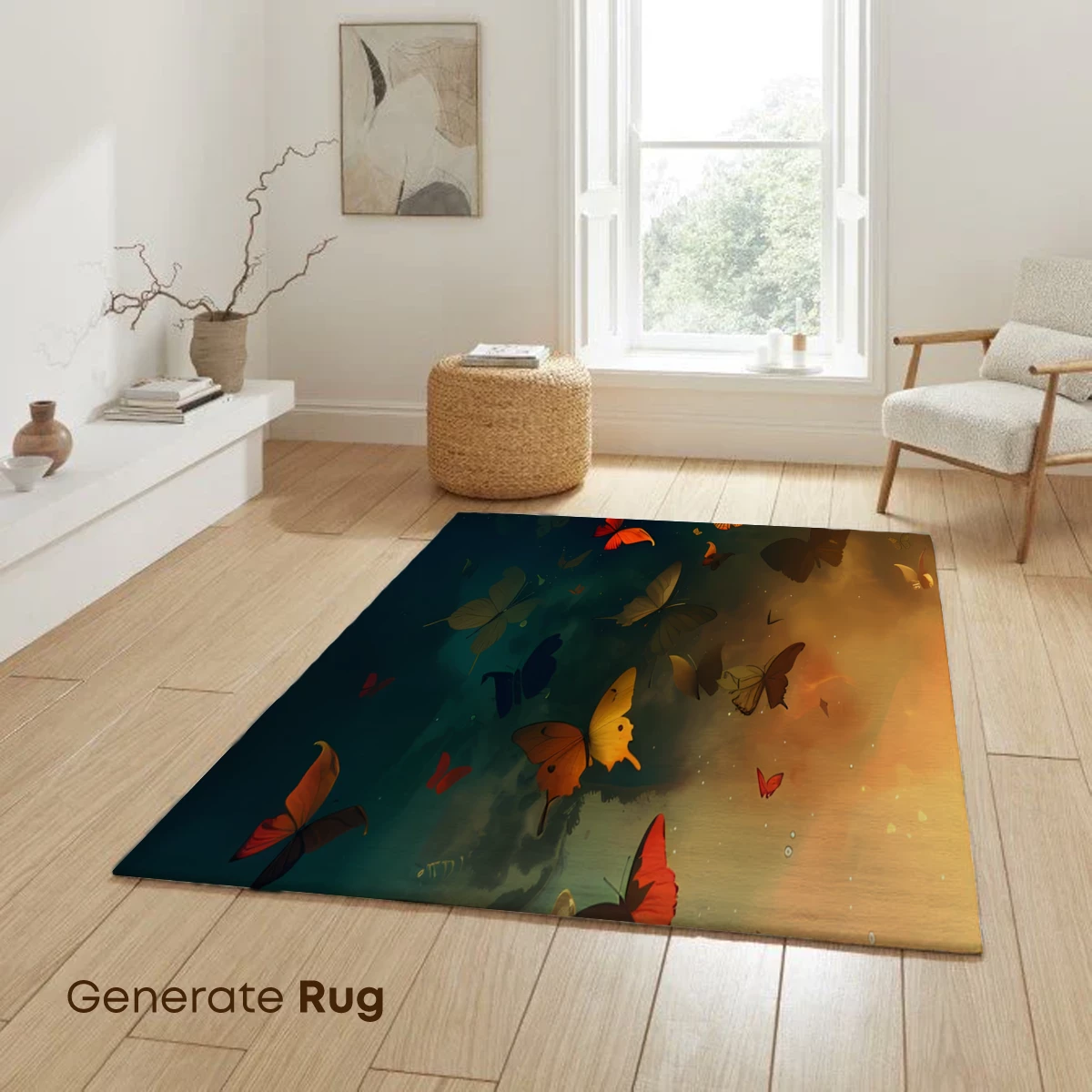 Butterfly Odyssey: Ethereal Flight in Teal and Gold - Image 6