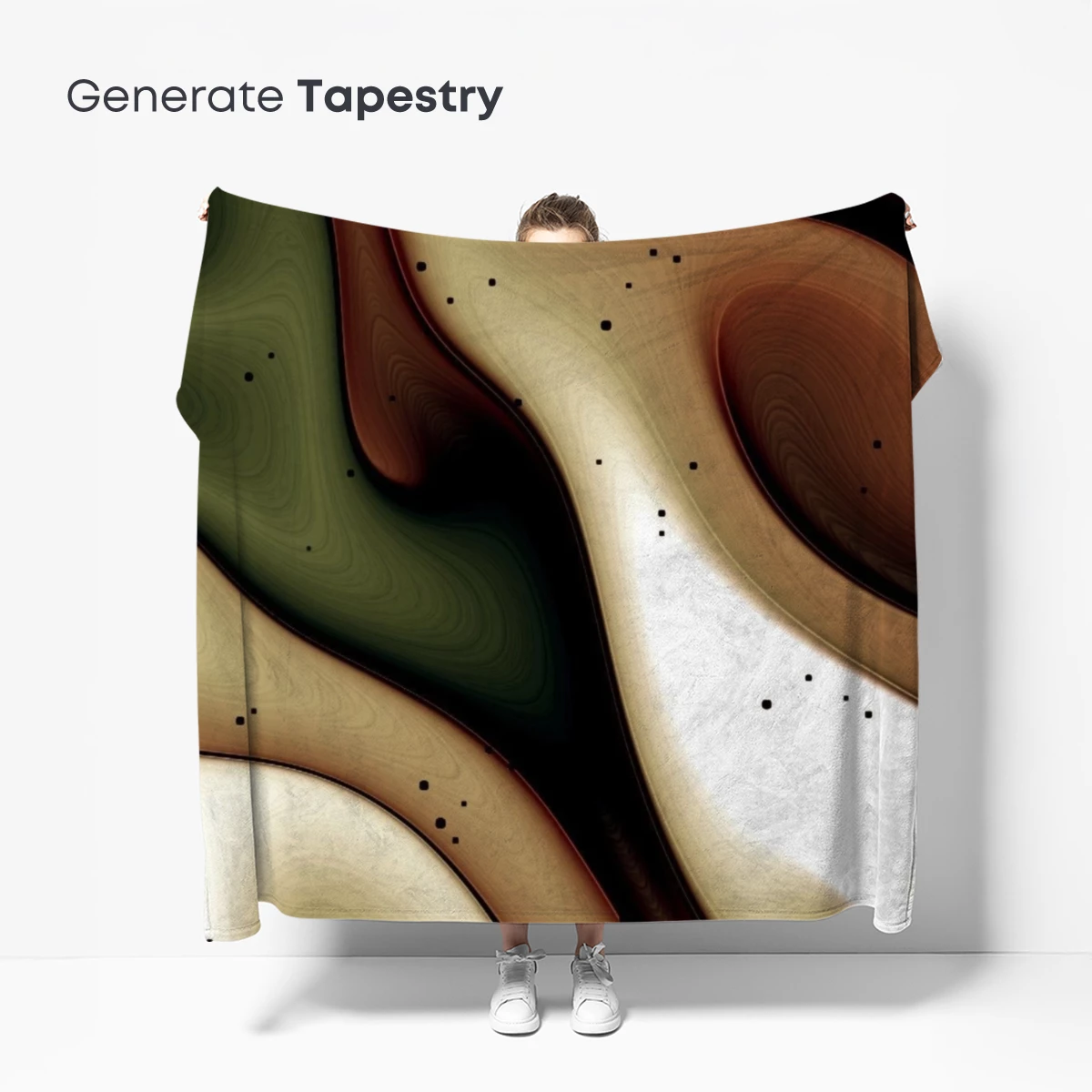 Fluid Dreamscape: Abstract Waves in Earth Tones - Image 5