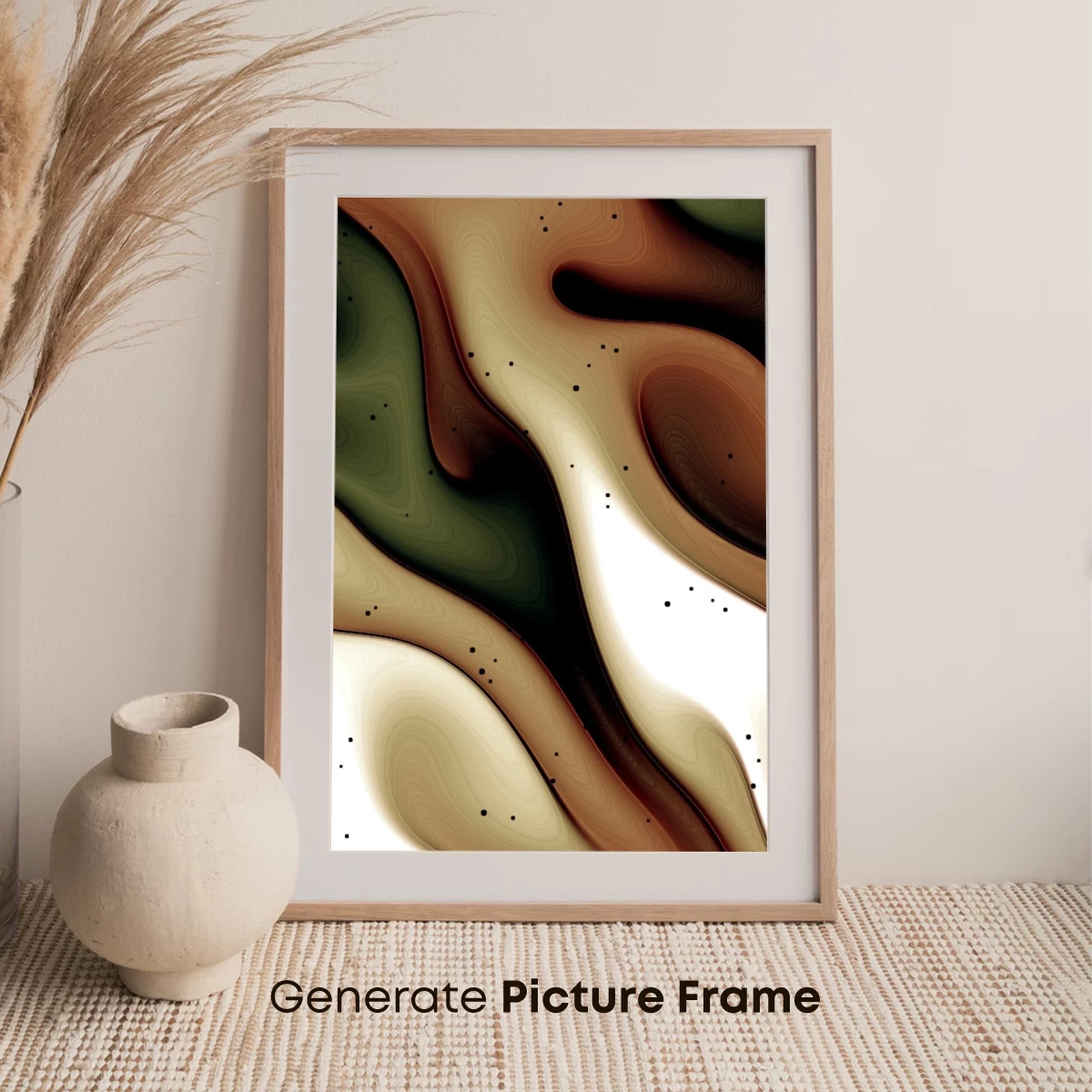 Fluid Dreamscape: Abstract Waves in Earth Tones - Image 7