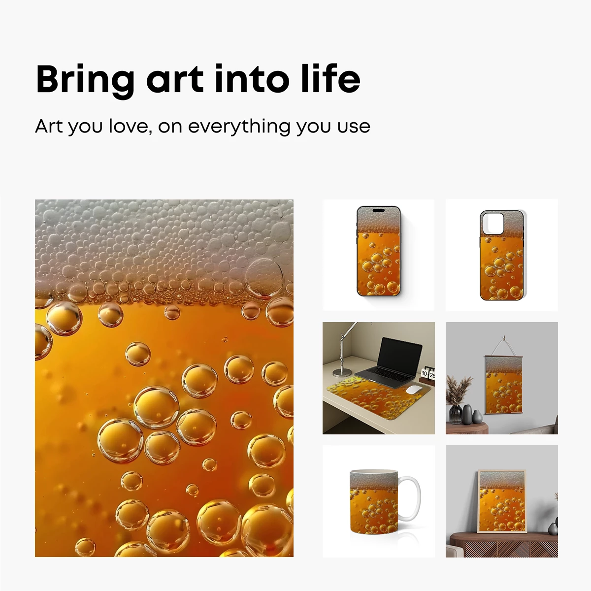 Golden Bubbles: A Symphony of Beer Foam - Image 2