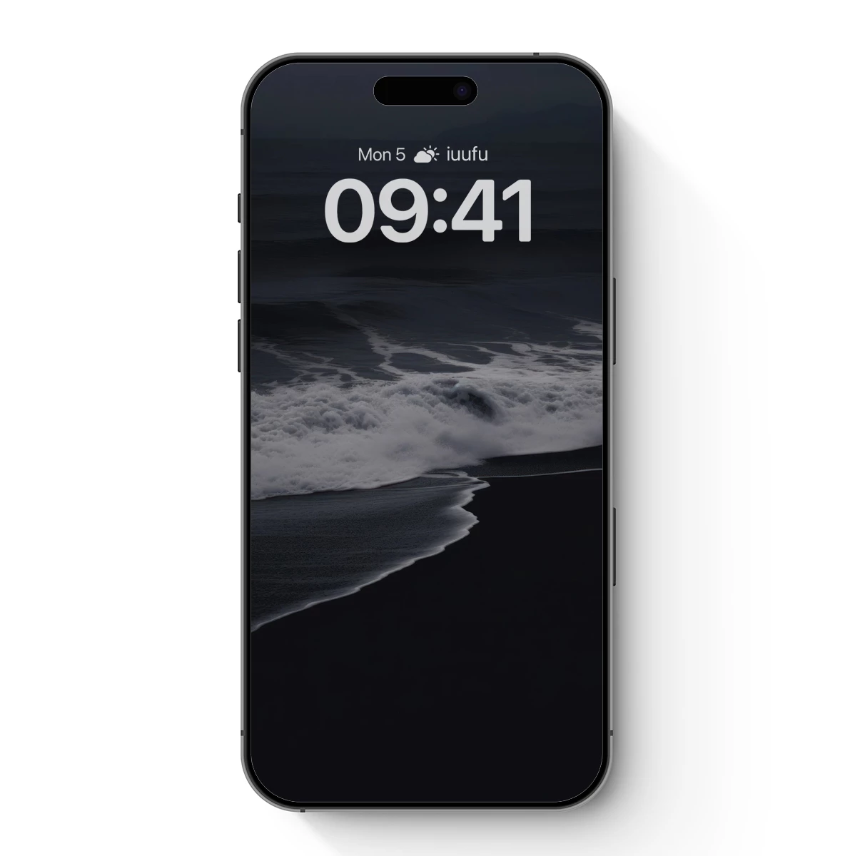 Eternal Night Tide: Monochrome Ocean Serenity