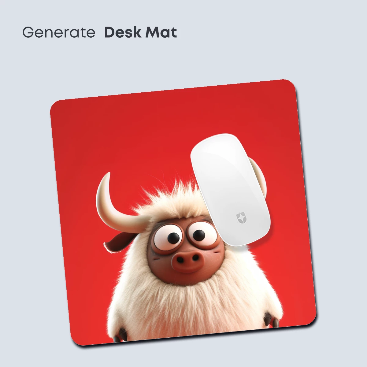 Fluffy Yak with Horns: Whimsical Cartoon Charm - Image 4