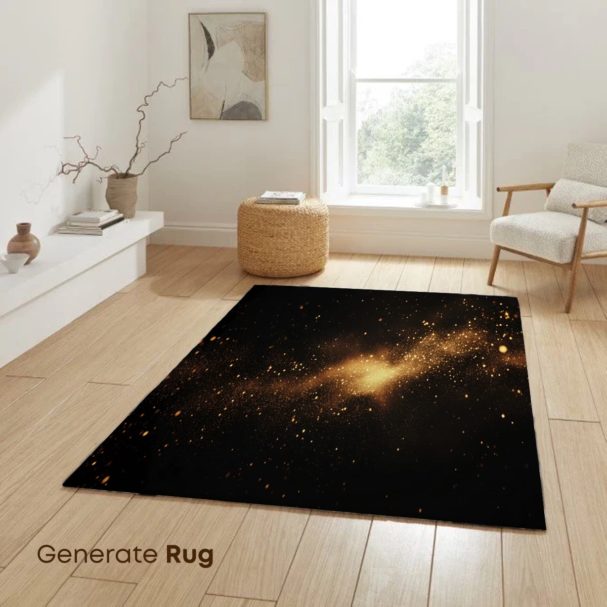 Golden Stardust Swirl: Elegance in Cosmic Chaos - Image 6