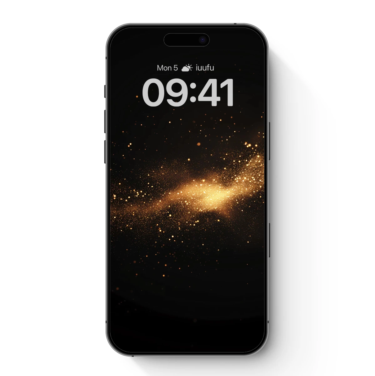 Golden Stardust Swirl: Elegance in Cosmic Chaos