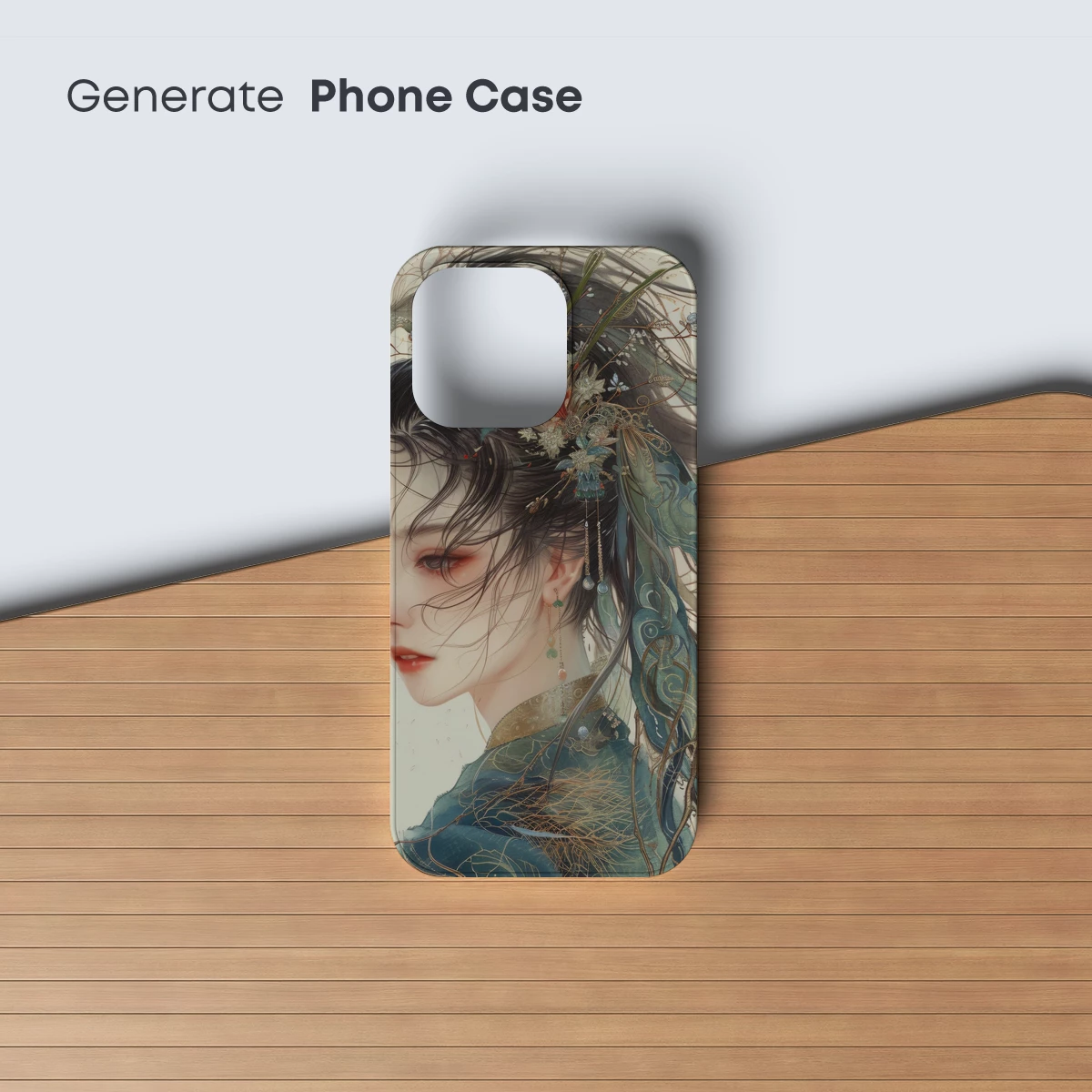 Ethereal Phoenix: Mythic Beauty in Floral Headdress - Image 3