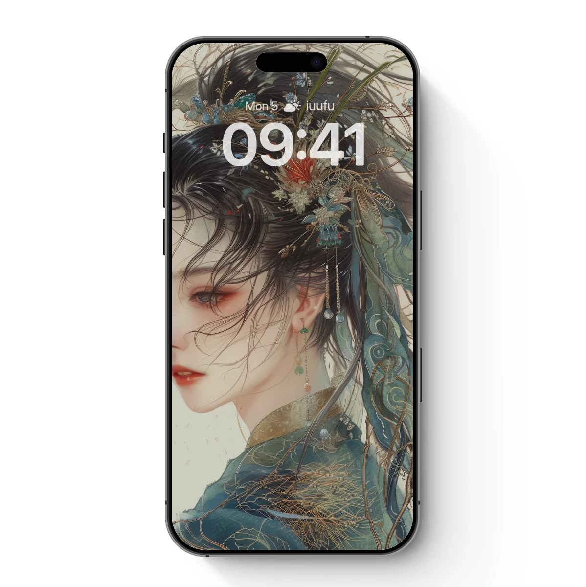 Ethereal Phoenix: Mythic Beauty in Floral Headdress