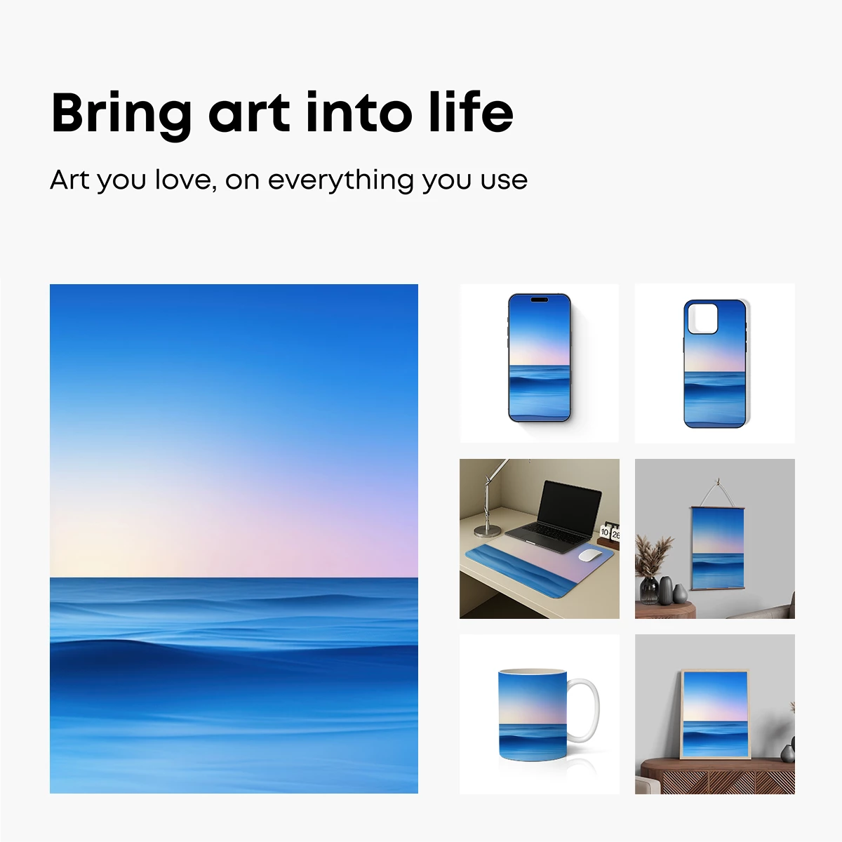 Eternal Blue Horizon: Serene Ocean Meets Sky - Image 2