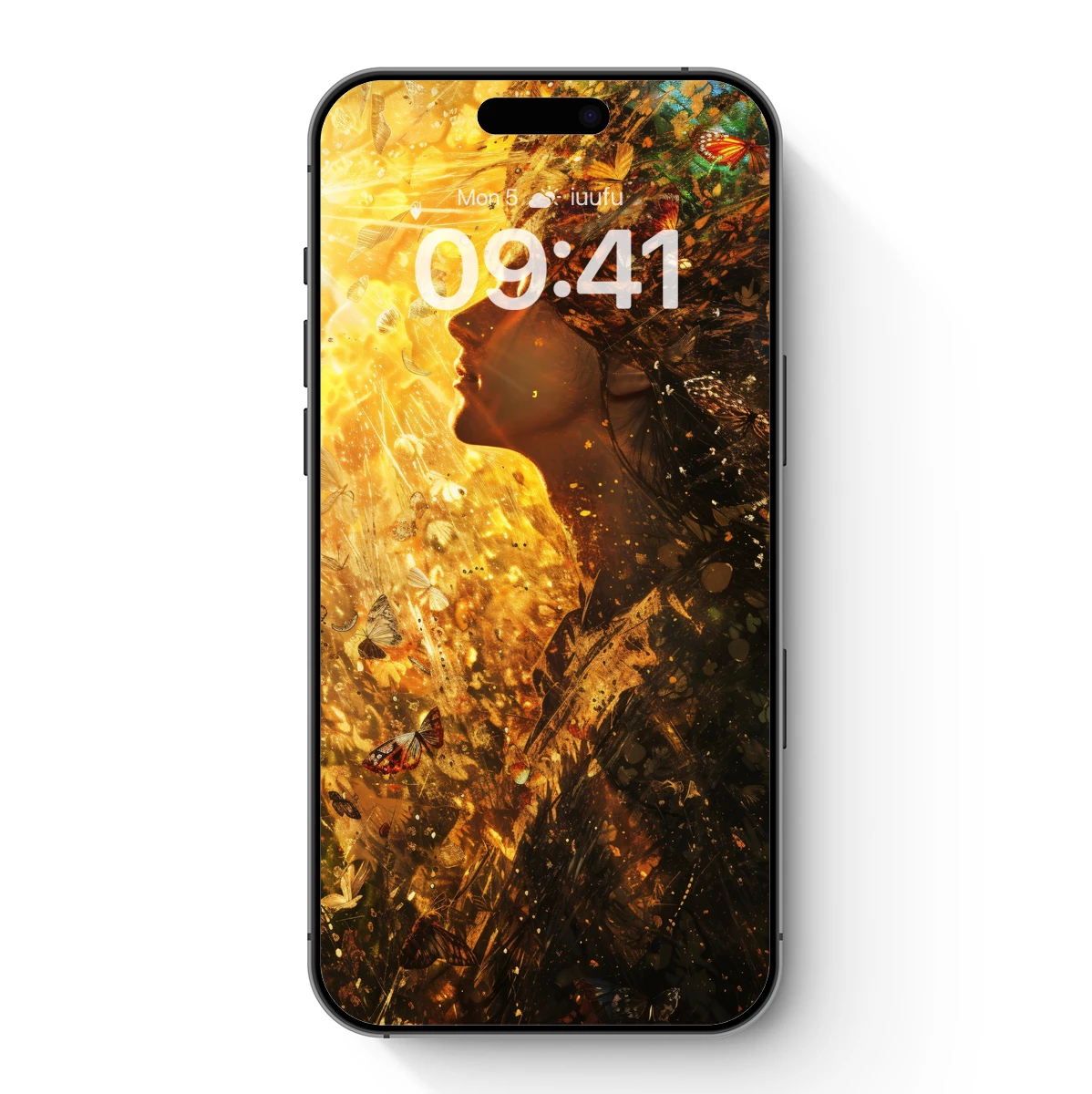 Butterfly Silhouette in Golden Light