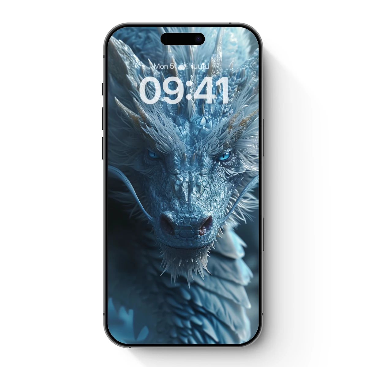 Ice Dragon's Gaze: Mythic Fantasy Art