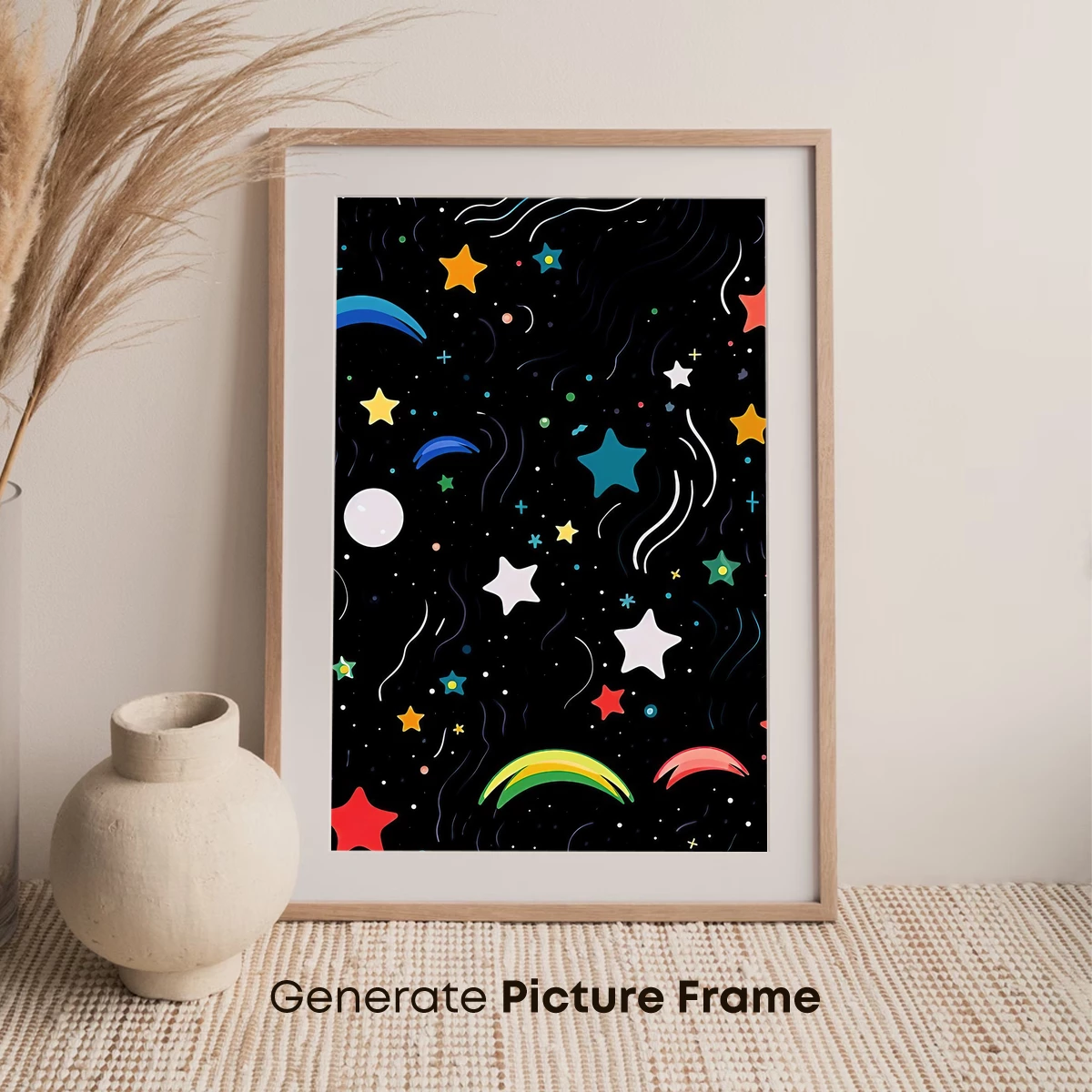 Cosmic Carnival: Vibrant Stars and Planets in Playful Harmony - Image 7