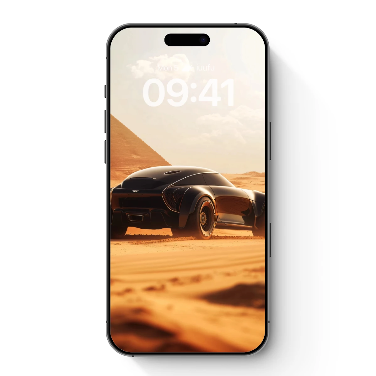 Futuristic Desert Racer at Pyramids