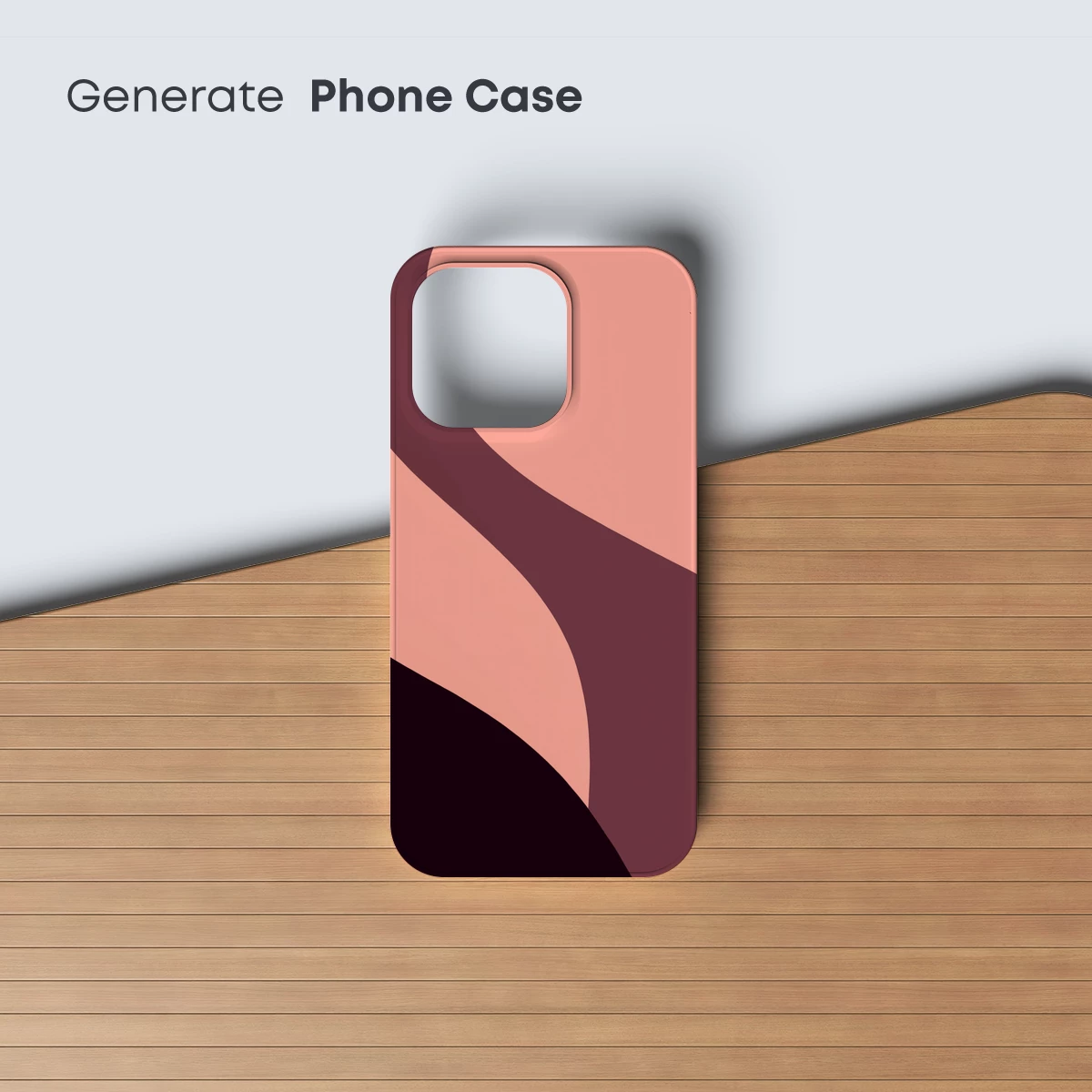 Abstract Flow: Peach and Maroon Harmony - Image 3