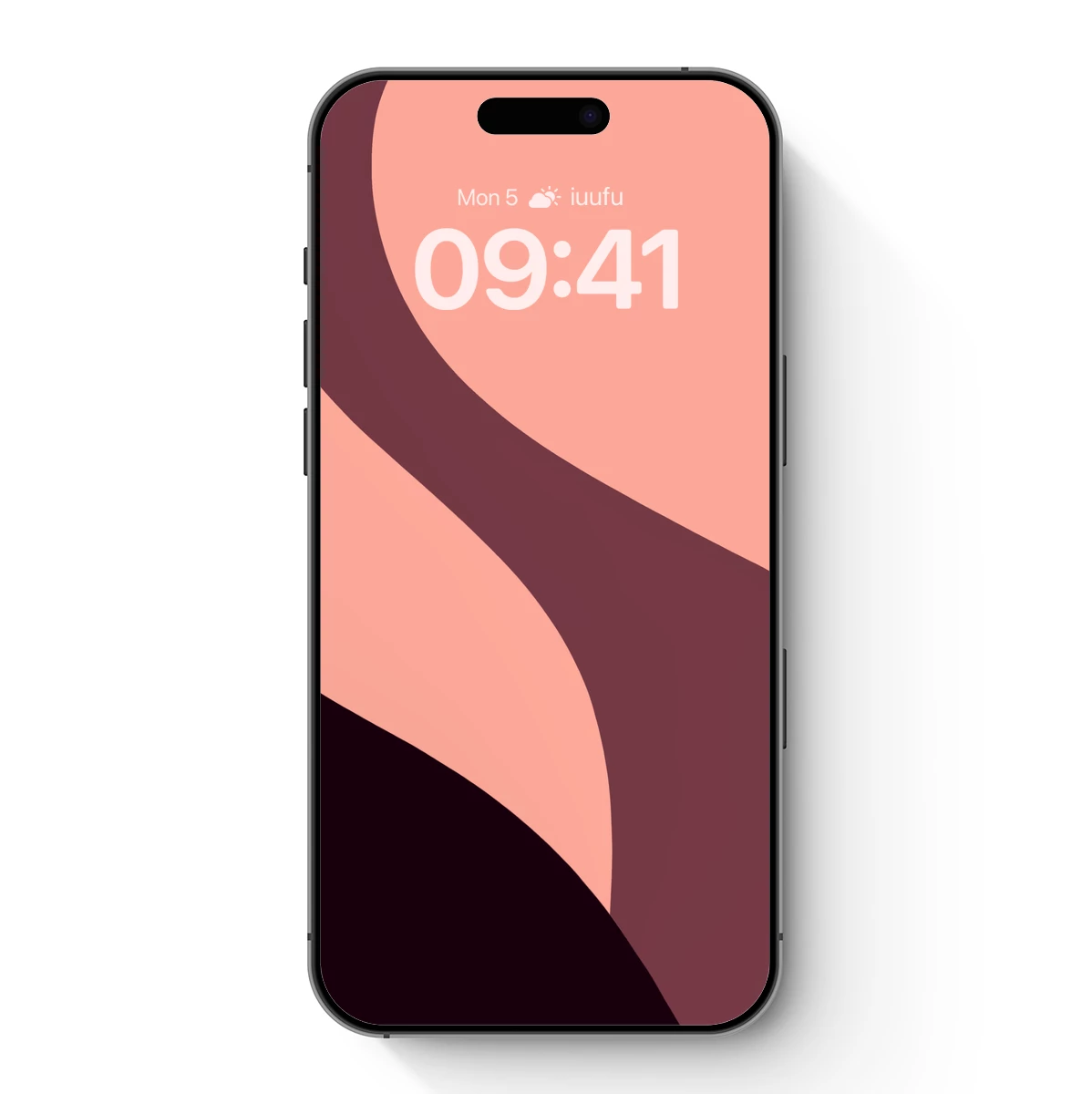 Abstract Flow: Peach and Maroon Harmony