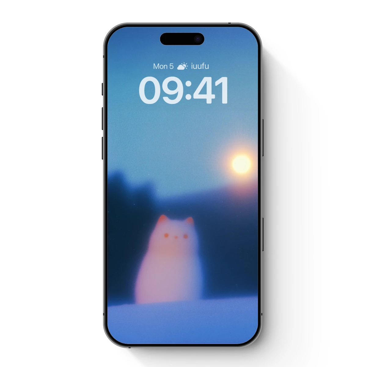 Glowing Cat Under Moonlight Glowing Cat Under Moonlight