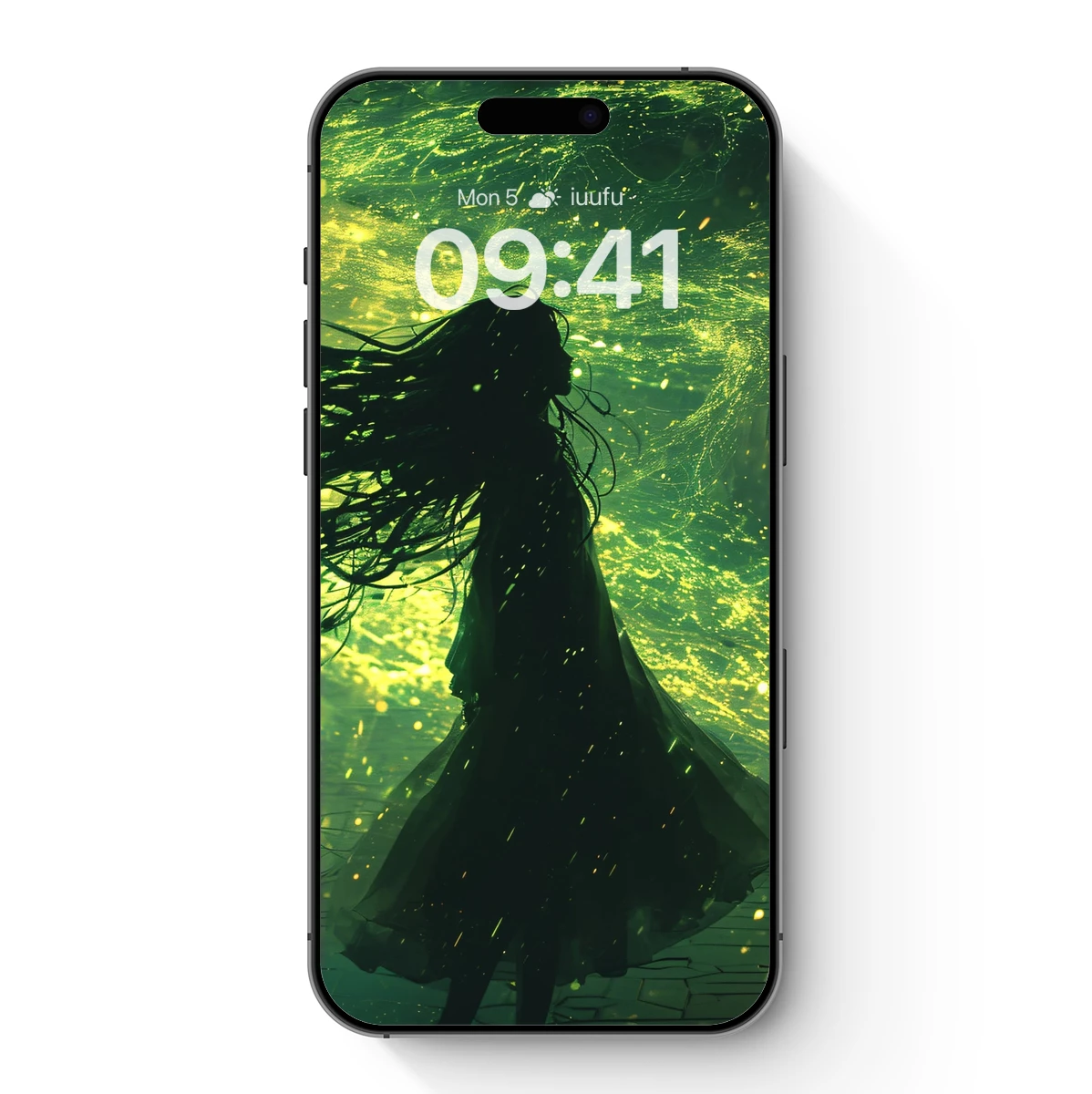 Ethereal Whispers: Dancing in a Green Nebula