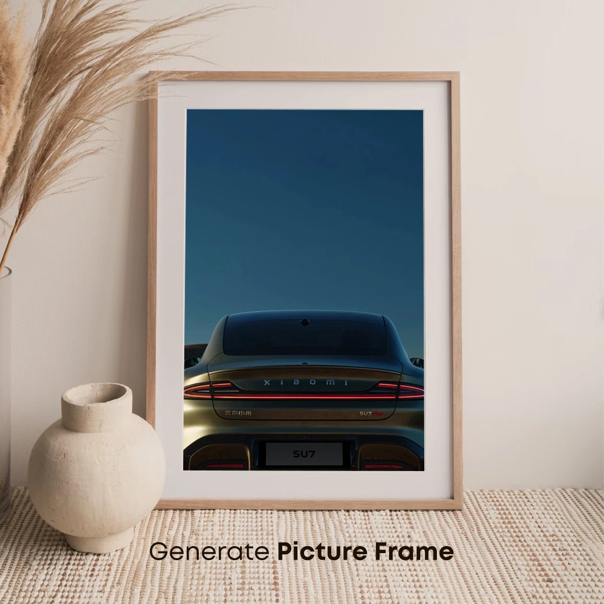Desert Horizon Elegance: Futuristic Car Silhouette - Image 7