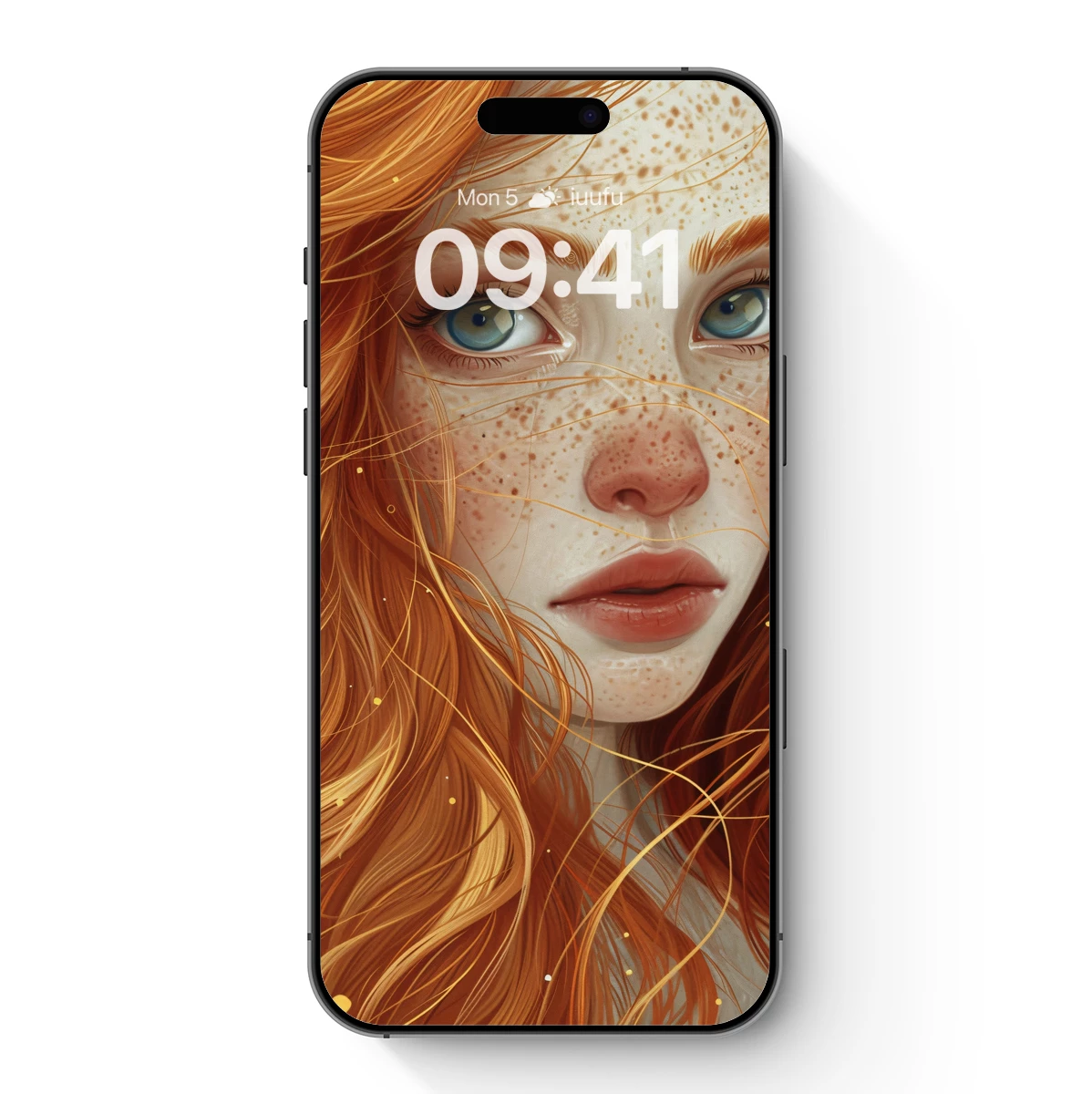 Freckled Enchantment: A Redhead's Ethereal Portrait