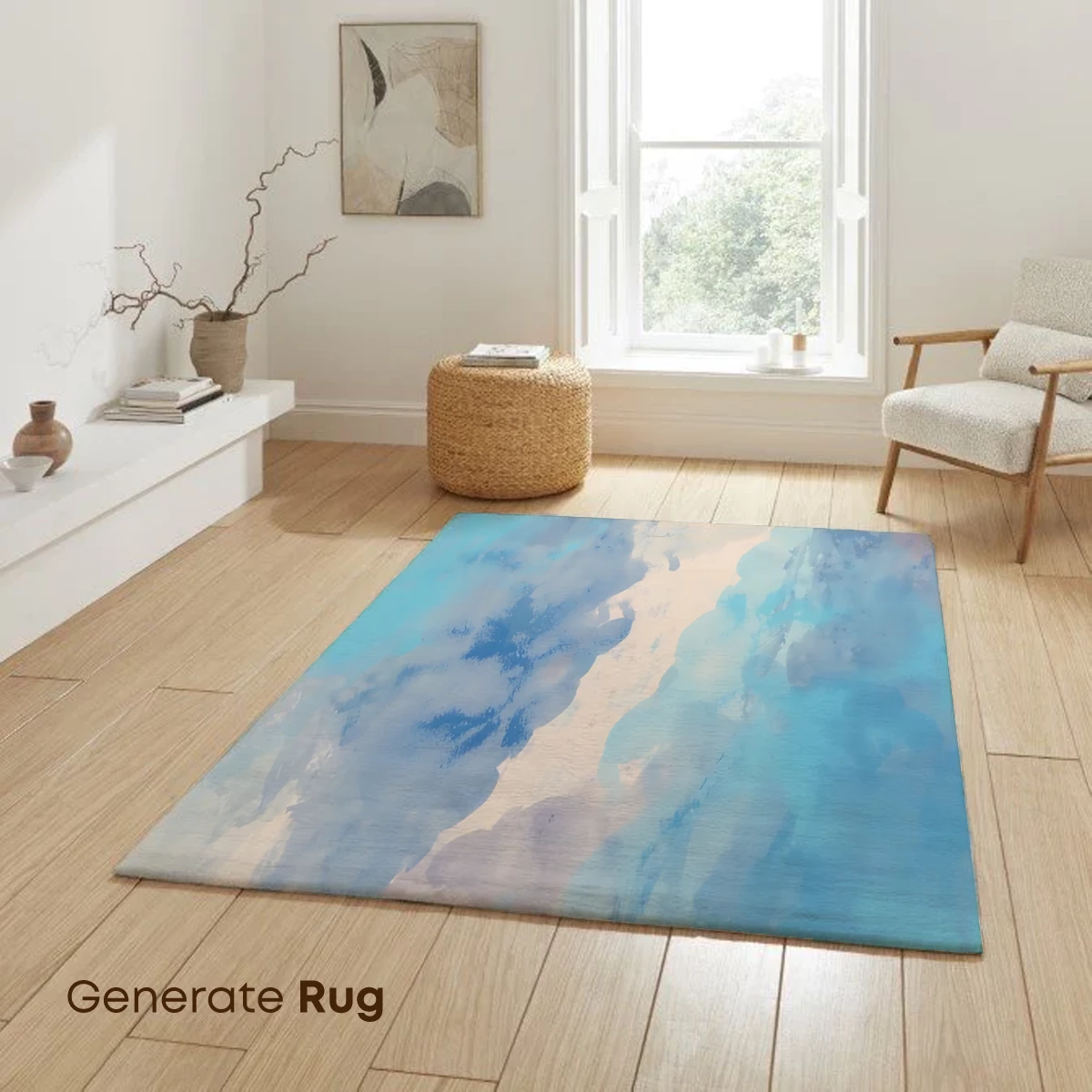 Ethereal Cloudscape: Abstract Watercolor Harmony - Image 6