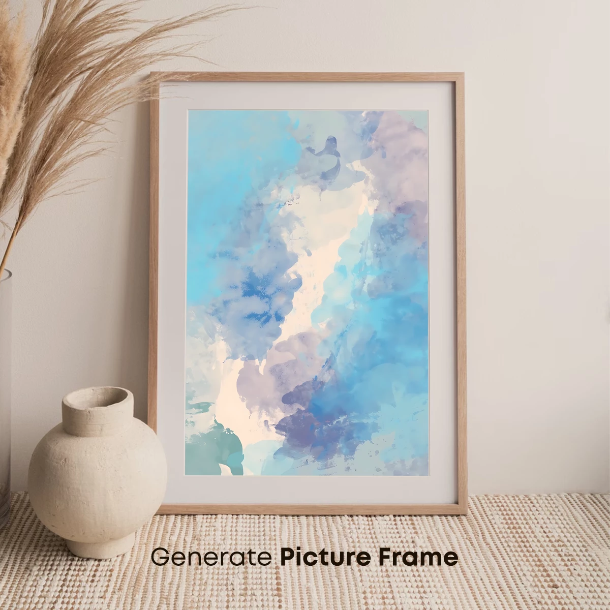 Ethereal Cloudscape: Abstract Watercolor Harmony - Image 7