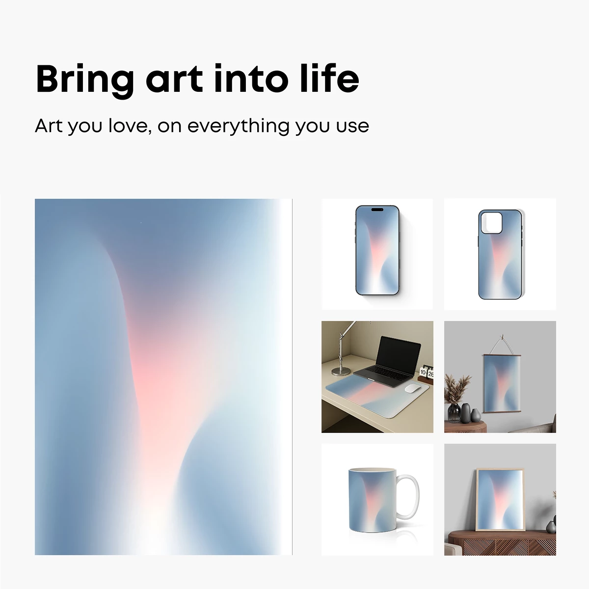 Ethereal Dawn: Blurred Pastel Abstract - Image 2