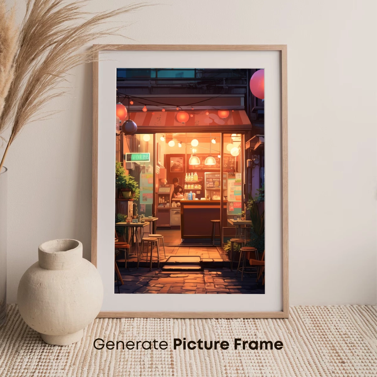 Cozy Cafe Glow: Urban Twilight Retreat - Image 7