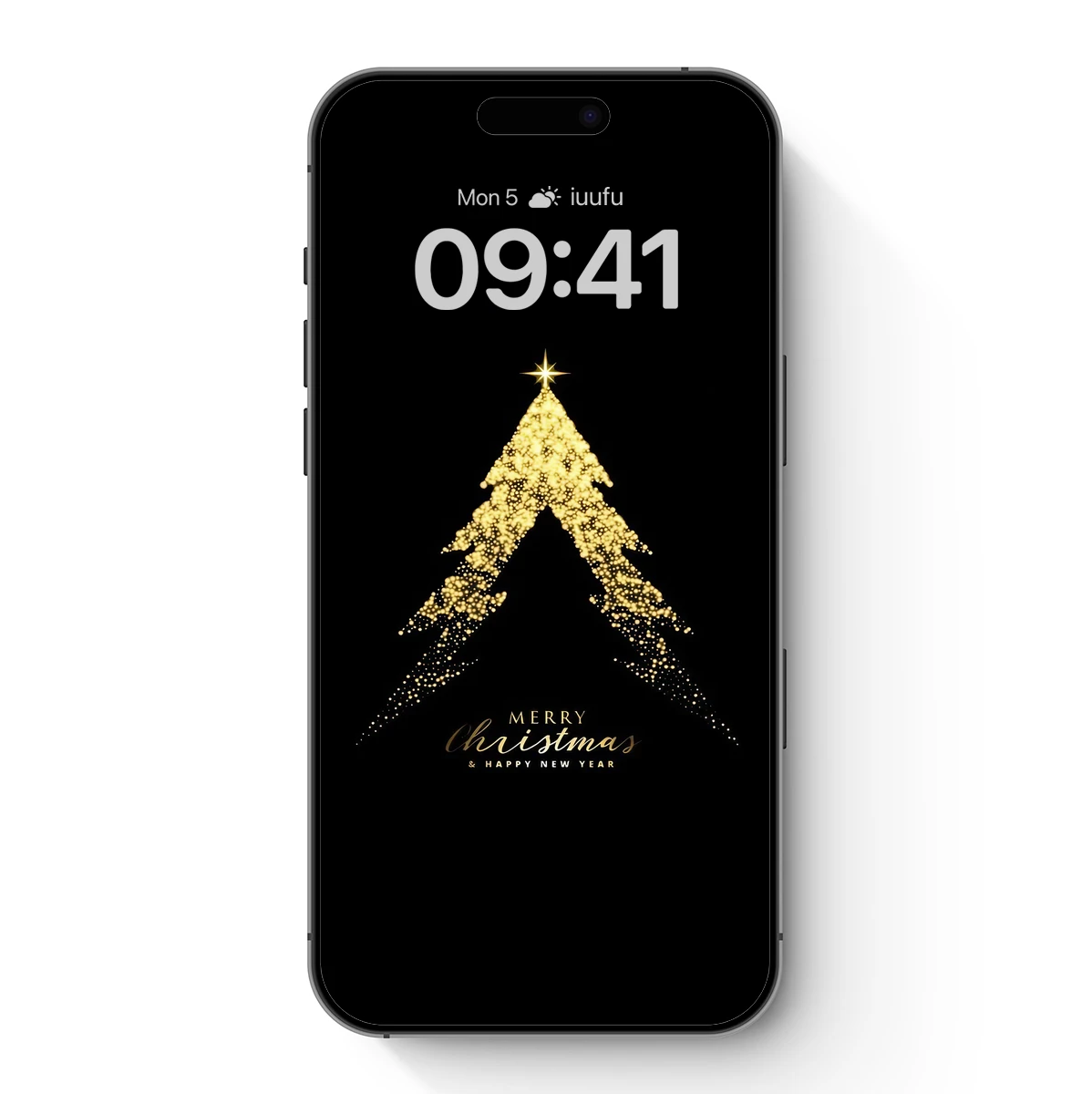 Golden Glitter Christmas Tree Elegance