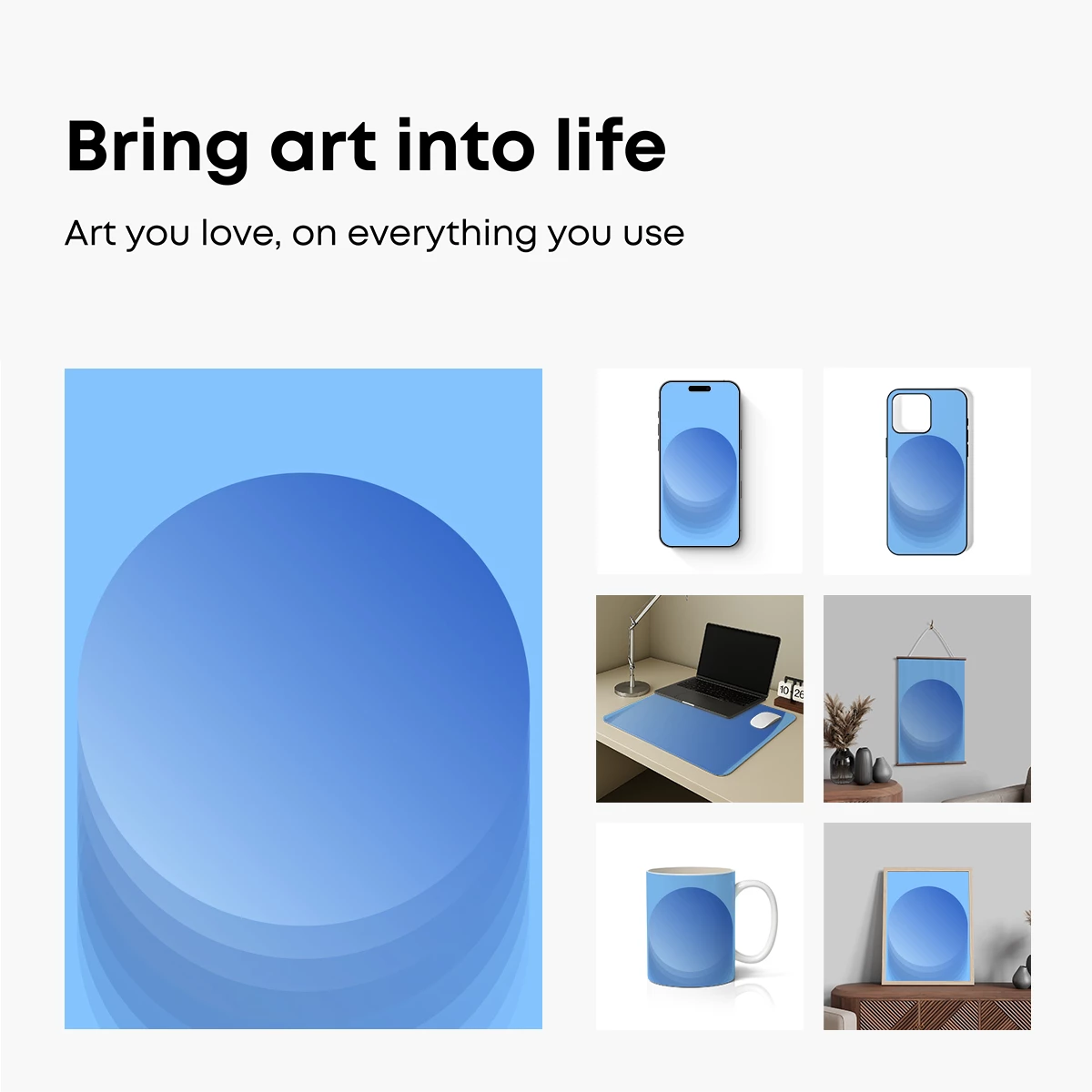 Gradient Blue Spheres: A Study in Depth and Harmony - Image 2