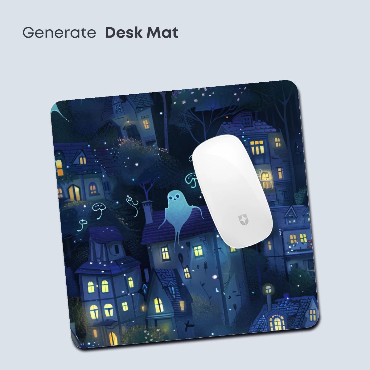 Ghostly Village Glow: Enchanted Night Fantasy - Image 4