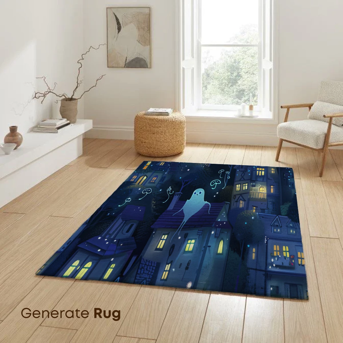 Ghostly Village Glow: Enchanted Night Fantasy - Image 6