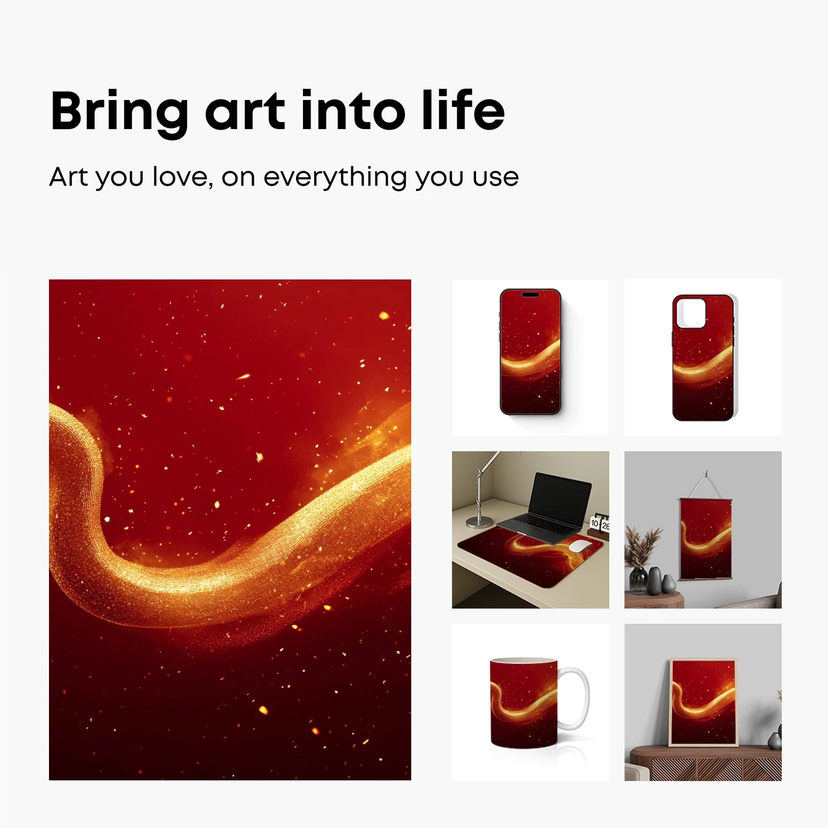 Golden Serpent in Ember Glow - Image 2