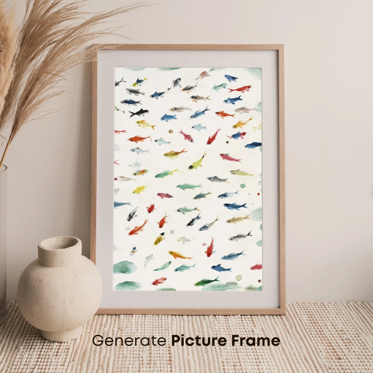 Aquatic Symphony: Watercolor Fish Ballet - Image 7