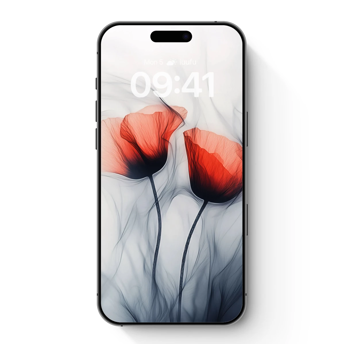 Ethereal Poppy Whispers: Smoke-Tinted Floral Art