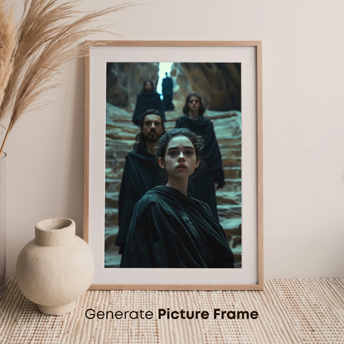 Ethereal Cloaked Figures in a Mystic Canyon - Image 7