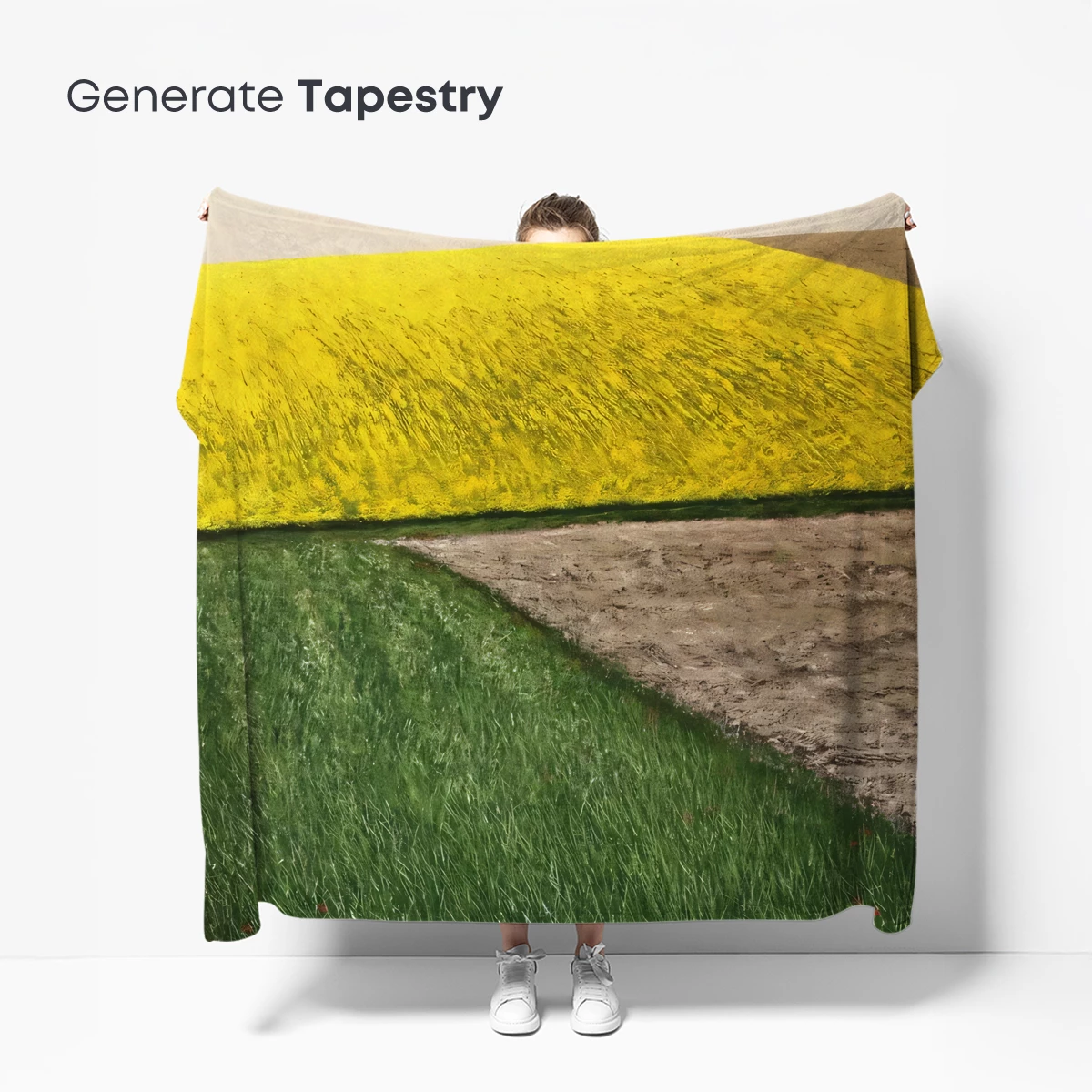 Golden Horizon: Yellow Fields and Verdant Curves - Image 5