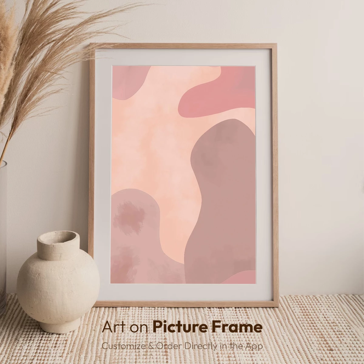 Abstract Blush Symphony: Fluid Forms in Pastel Harmony - Image 6