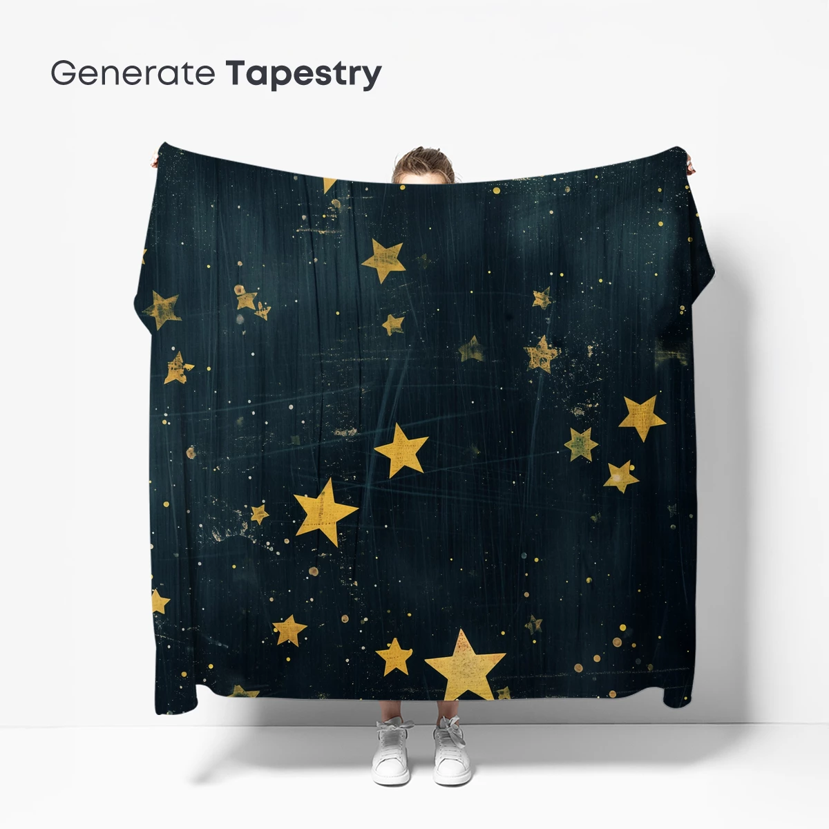 Golden Stars on Midnight Canvas - Image 5