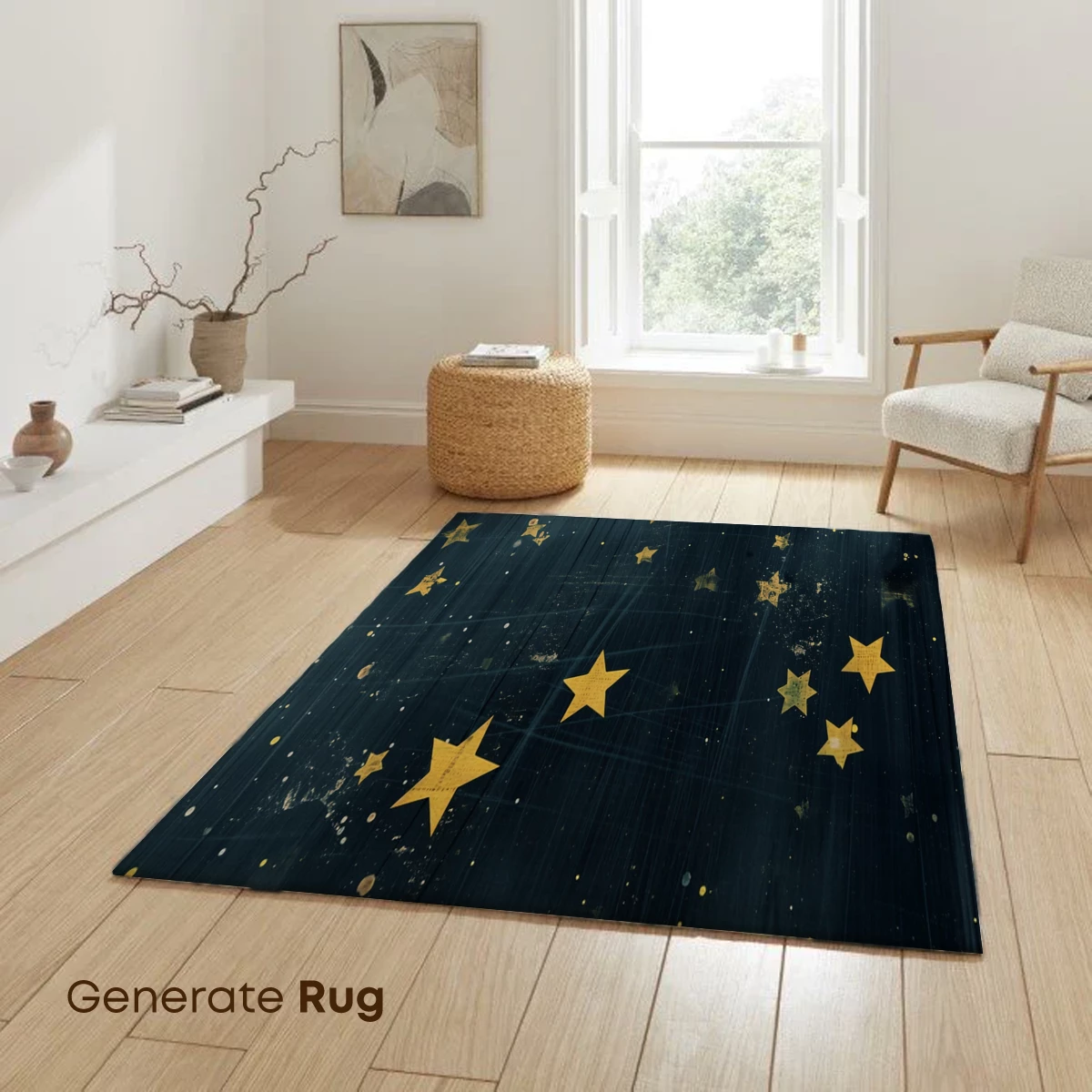 Golden Stars on Midnight Canvas - Image 6