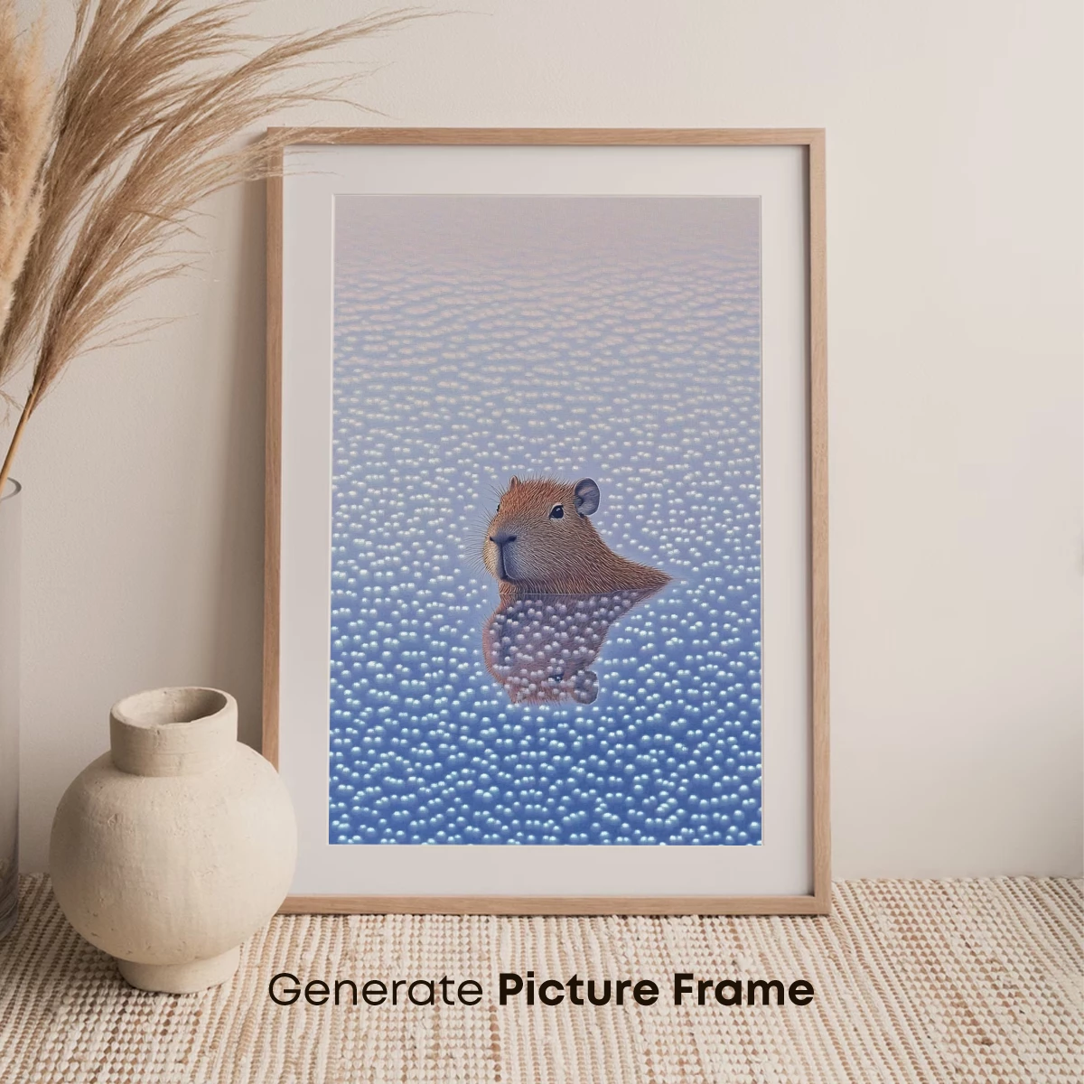 Capybara in Serene Waters: Reflective Calm - Image 7