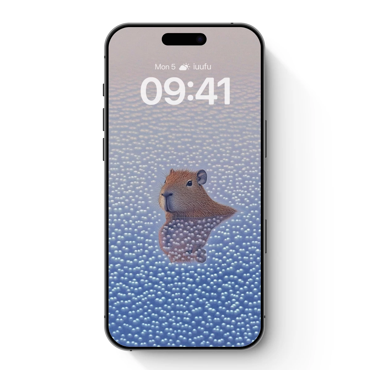 Capybara in Serene Waters: Reflective Calm