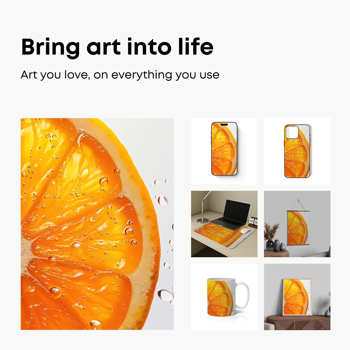 Citrus Symphony: Dew-Drenched Orange Slice - Image 2