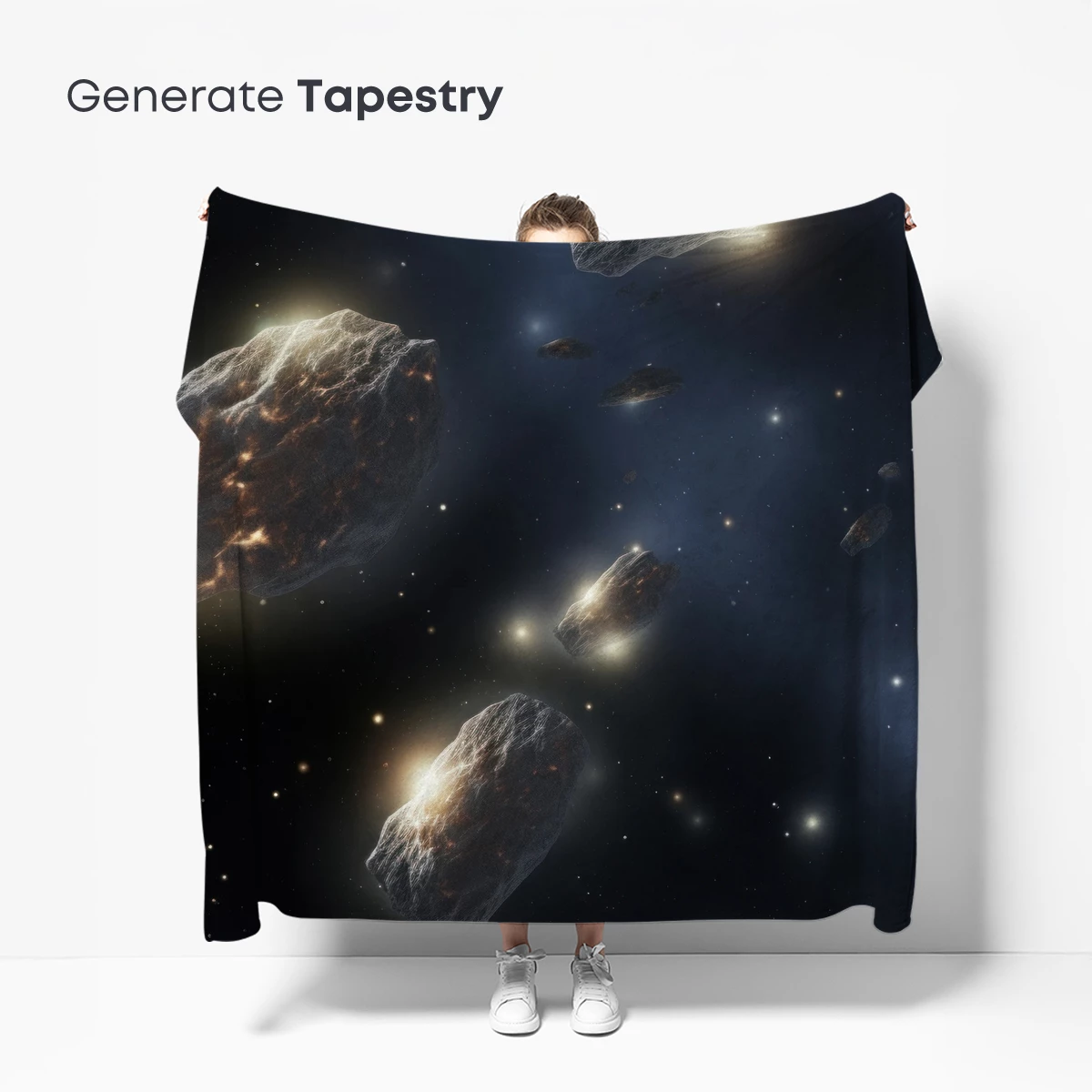 Cosmic Drift: Illuminated Asteroids in Deep Space - Image 5