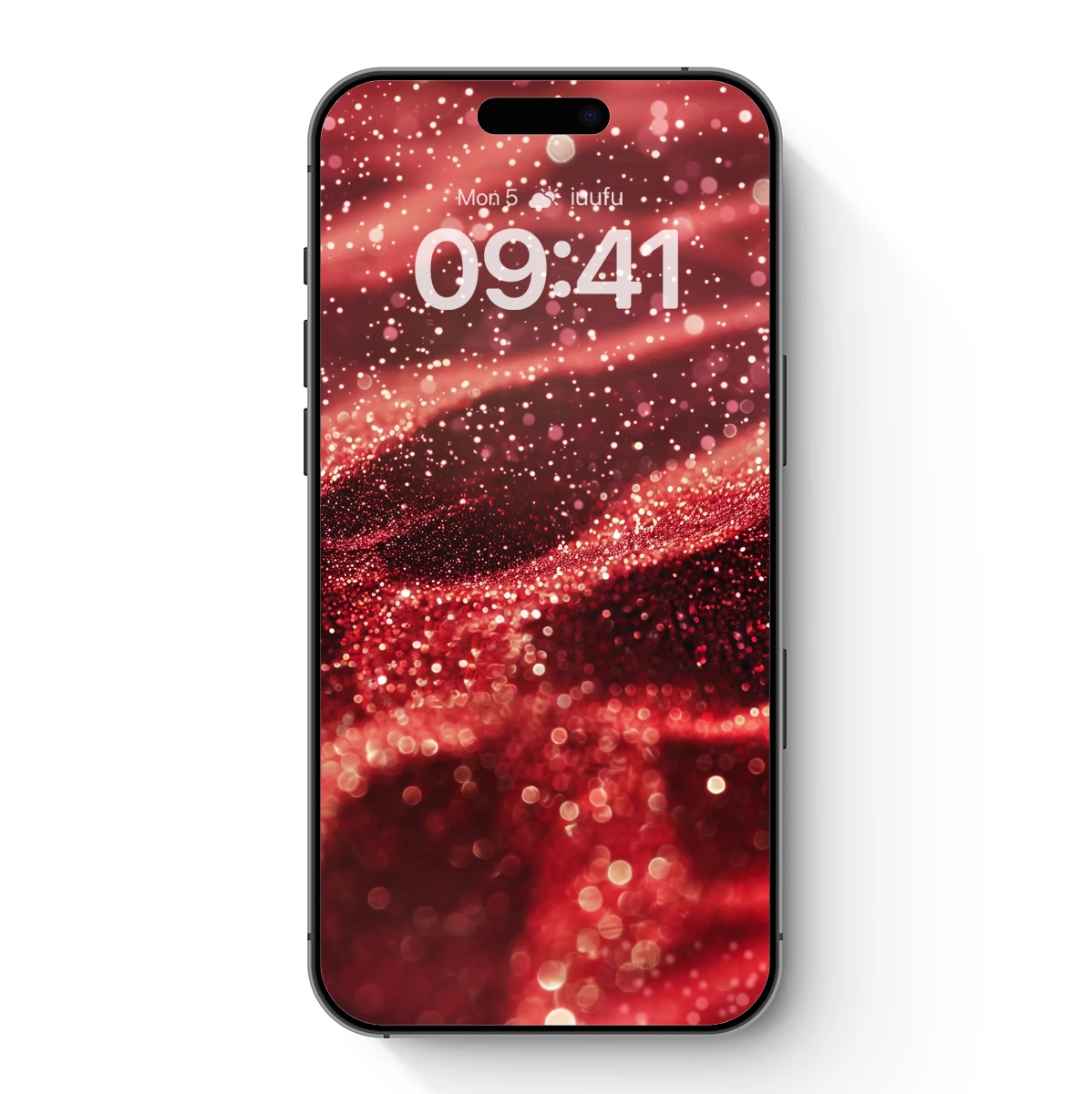 Crimson Glitter Waves: A Textured Symphony