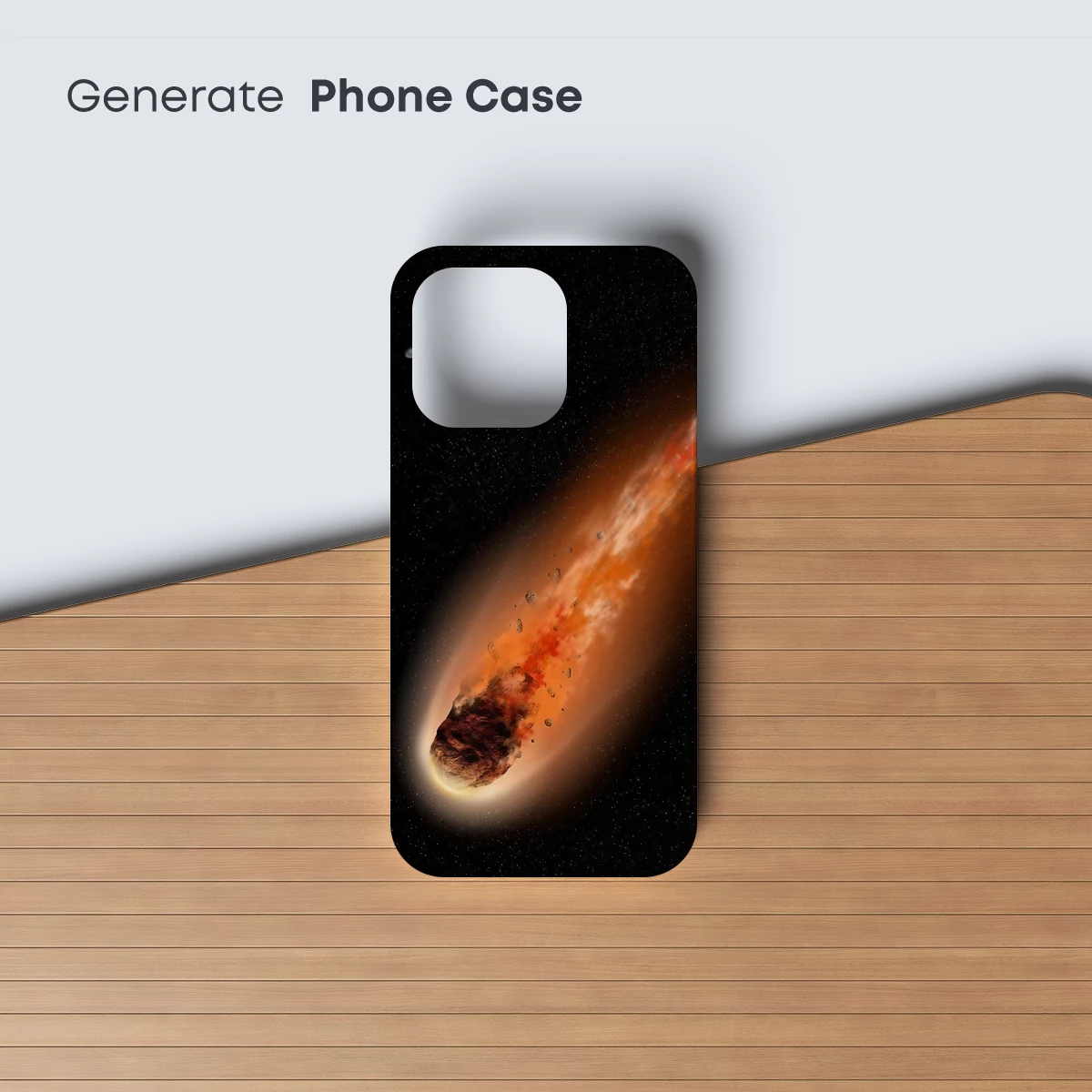 Cosmic Comet: Fiery Tail Against Celestial Blue - Image 3