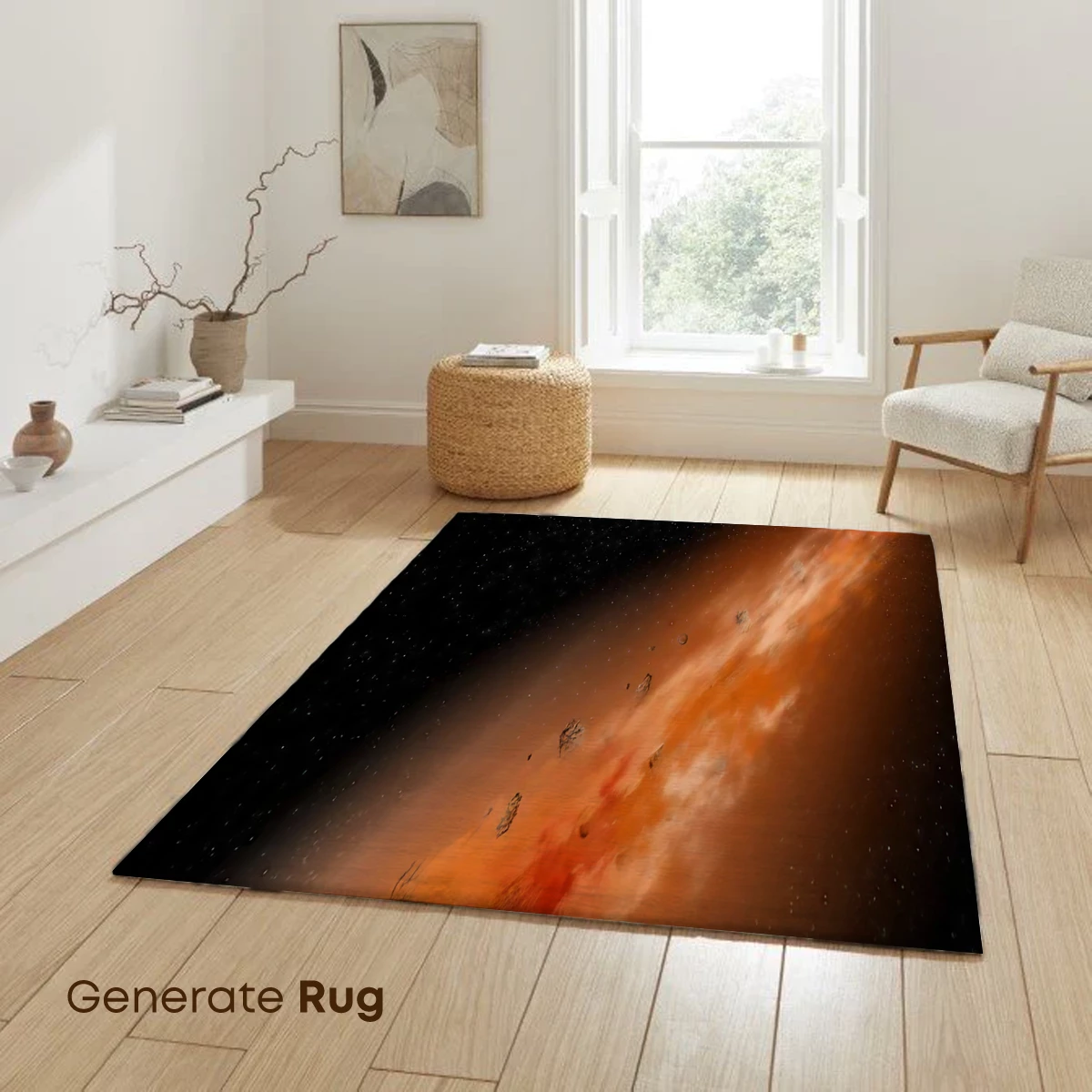 Cosmic Comet: Fiery Tail Against Celestial Blue - Image 6