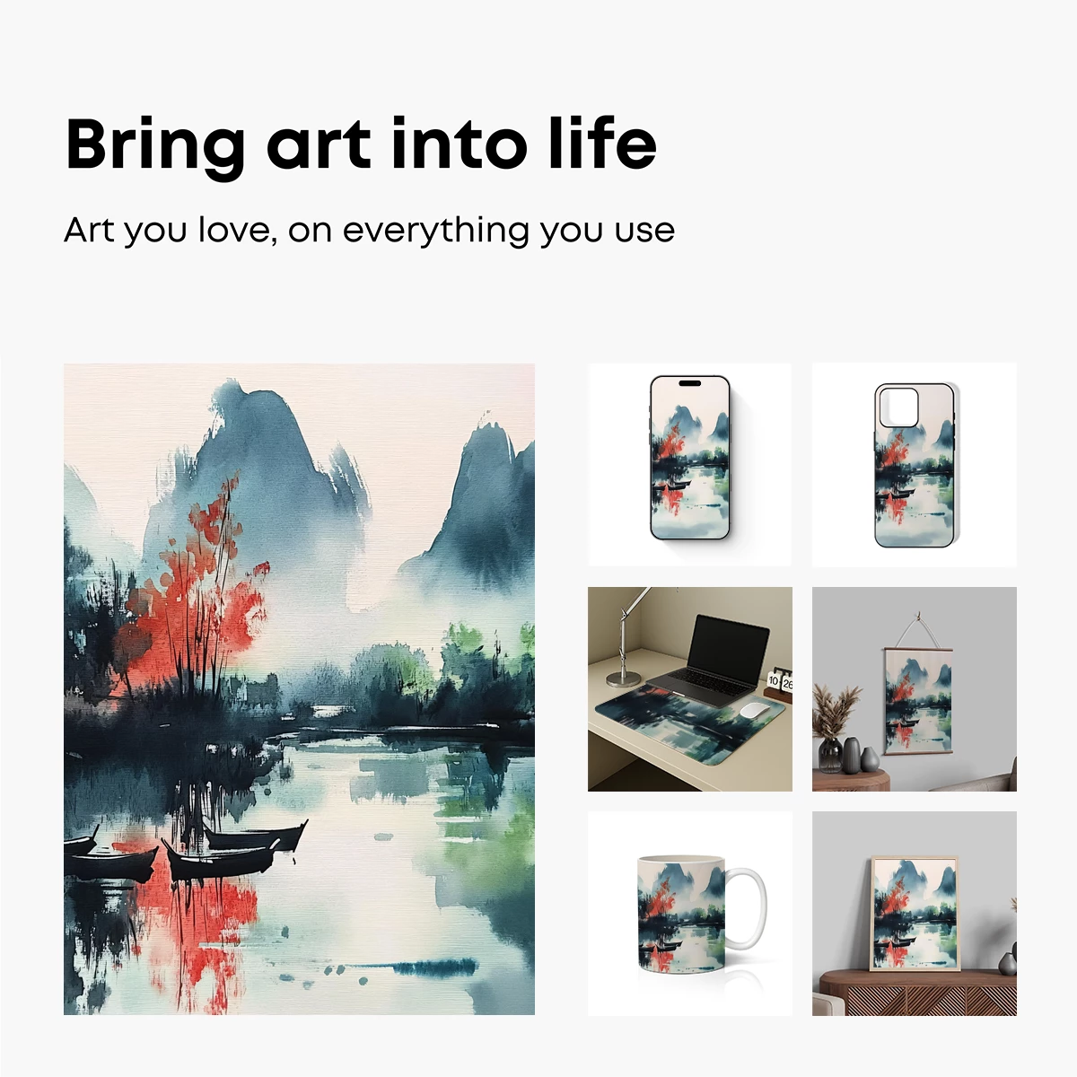 Autumnal Reflections in Misty Waters