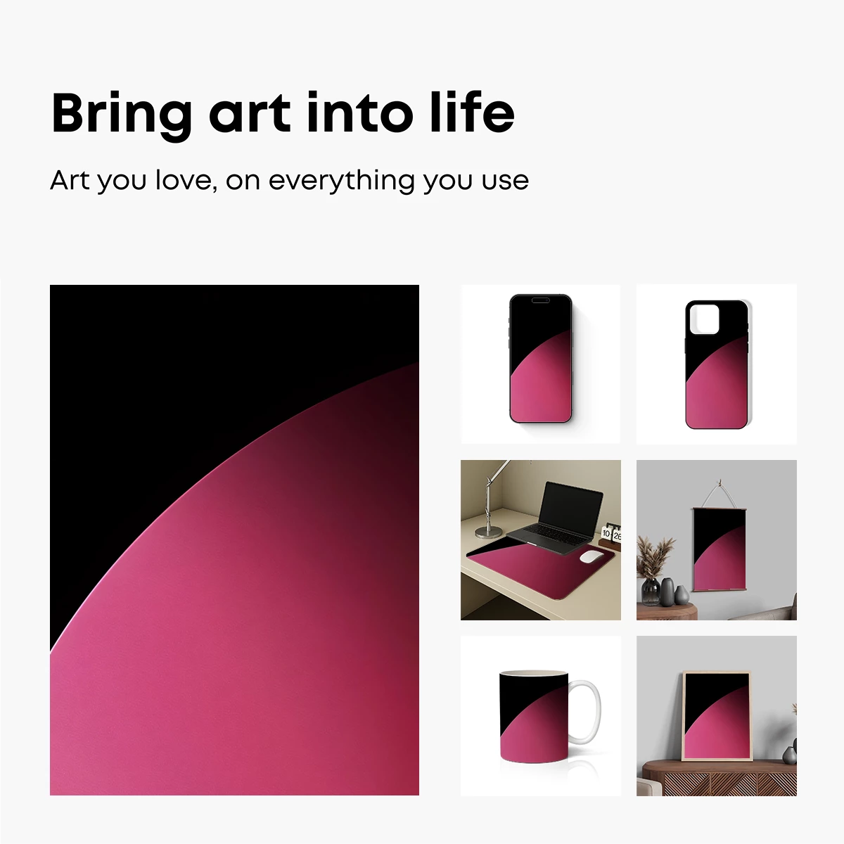 Eclipse of Crimson: Minimalist Planet Slice - Image 2